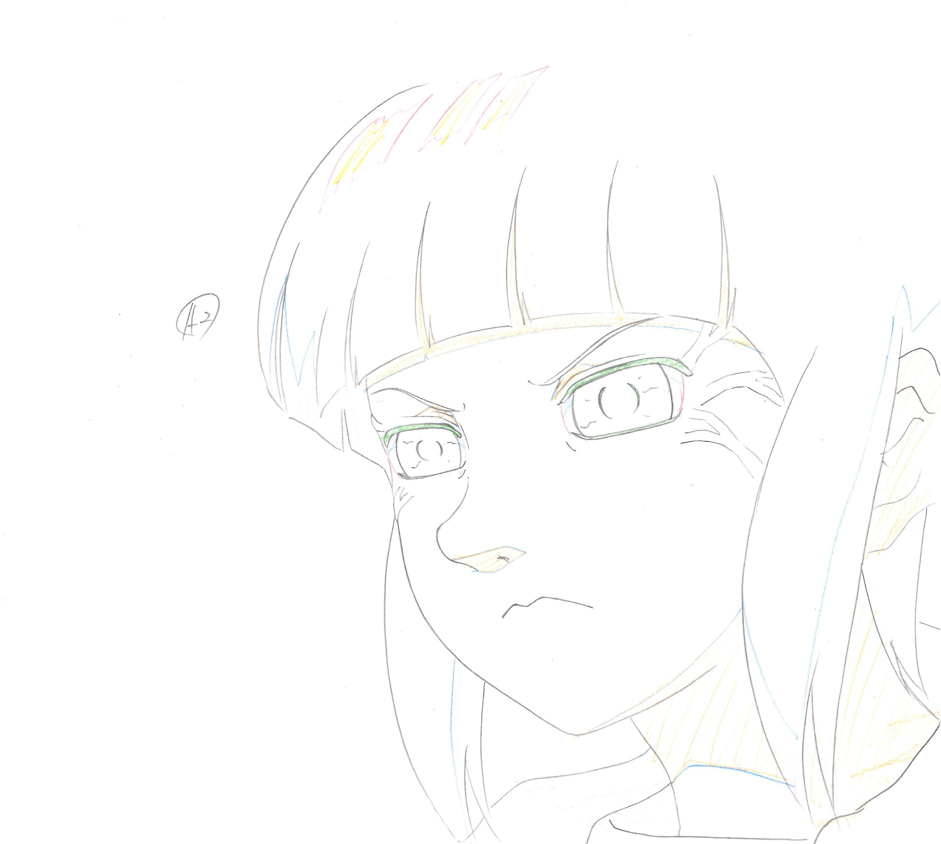 Naruto - Boceto original (Hinata Hyuga)