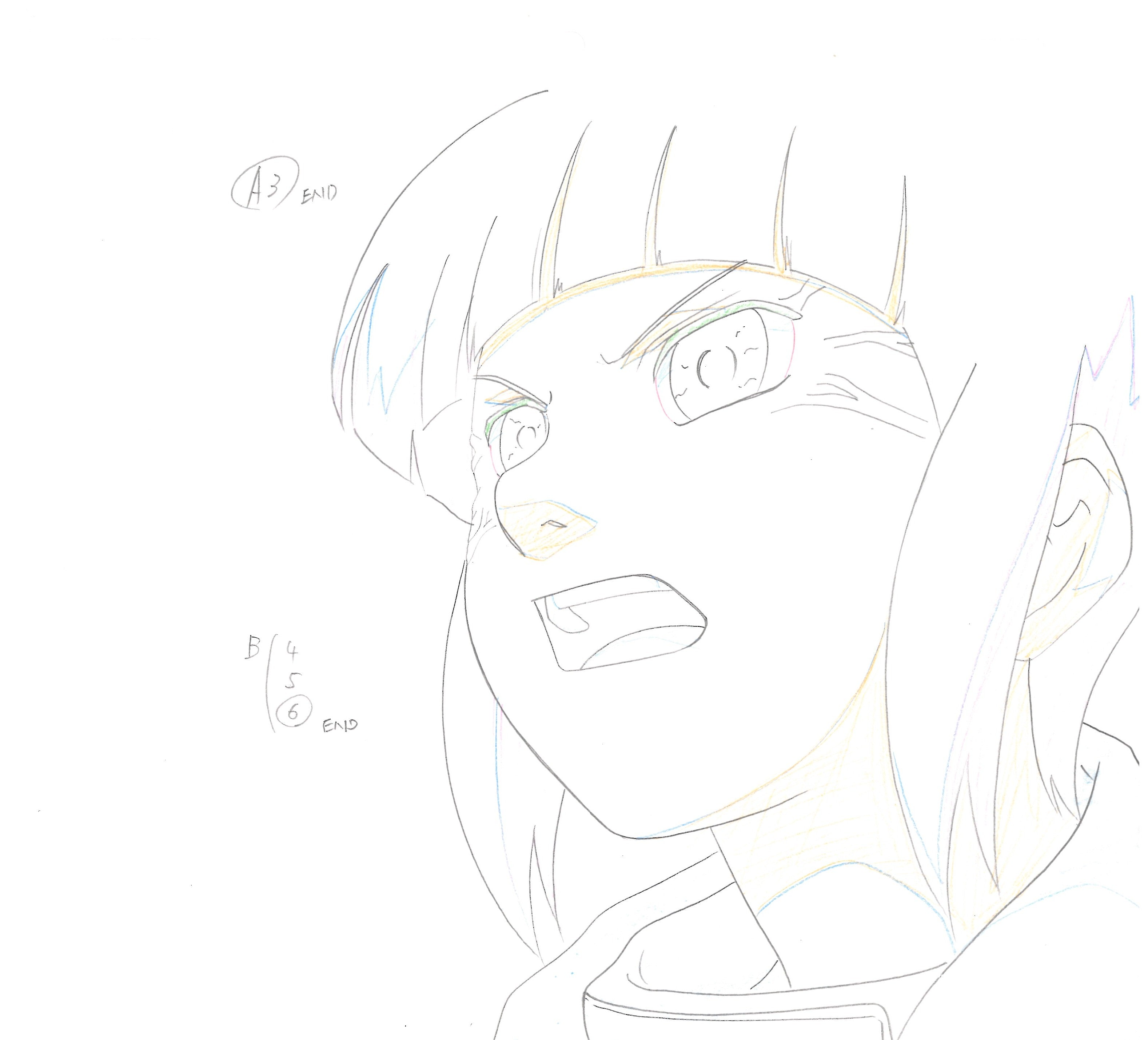 Naruto Original Sketch (Hinata Hyuga) 2 pages Set