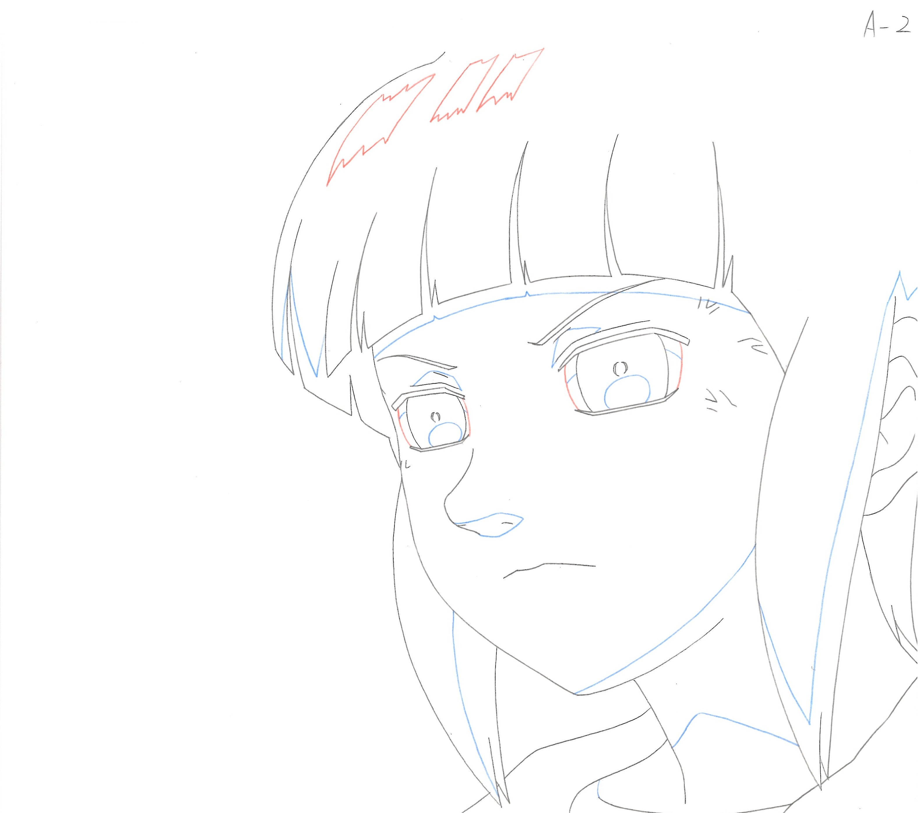 Boceto original de Naruto (Hinata Hyuga) Set de 4 páginas