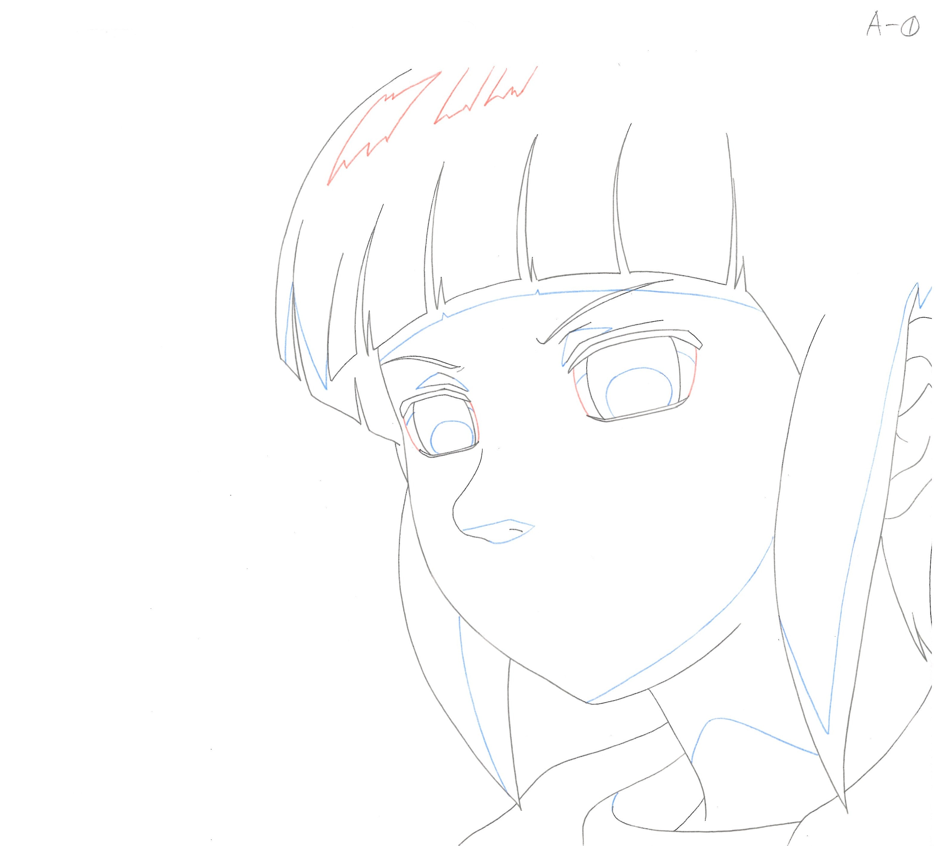 Boceto original de Naruto (Hinata Hyuga) Set de 4 páginas