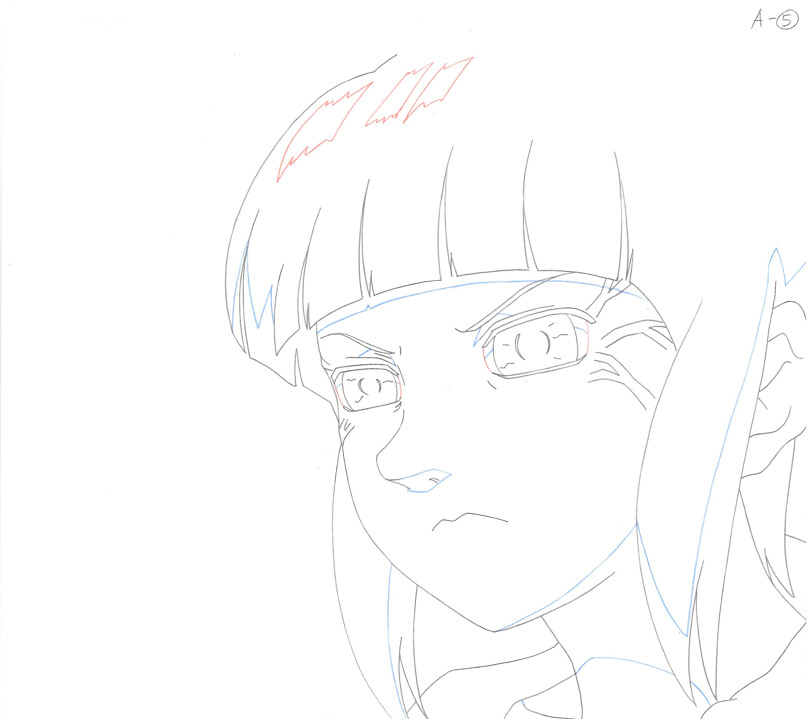 Naruto Original Sketch (Hinata Hyuga) 4 pages Set