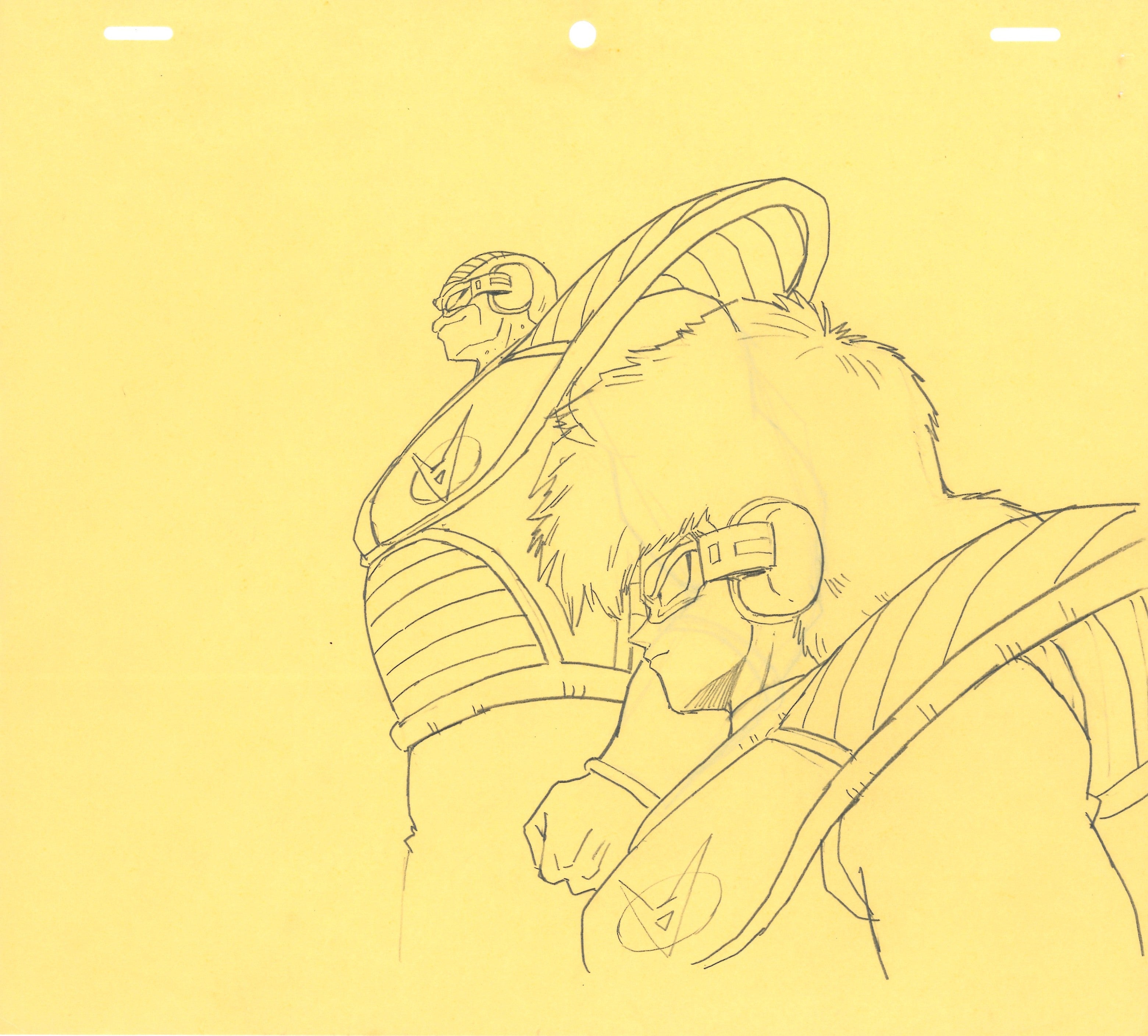 Dragon Ball Z: Dibujo original y copia de diseño (Burter, Jeeth) - Juego de 2 páginas