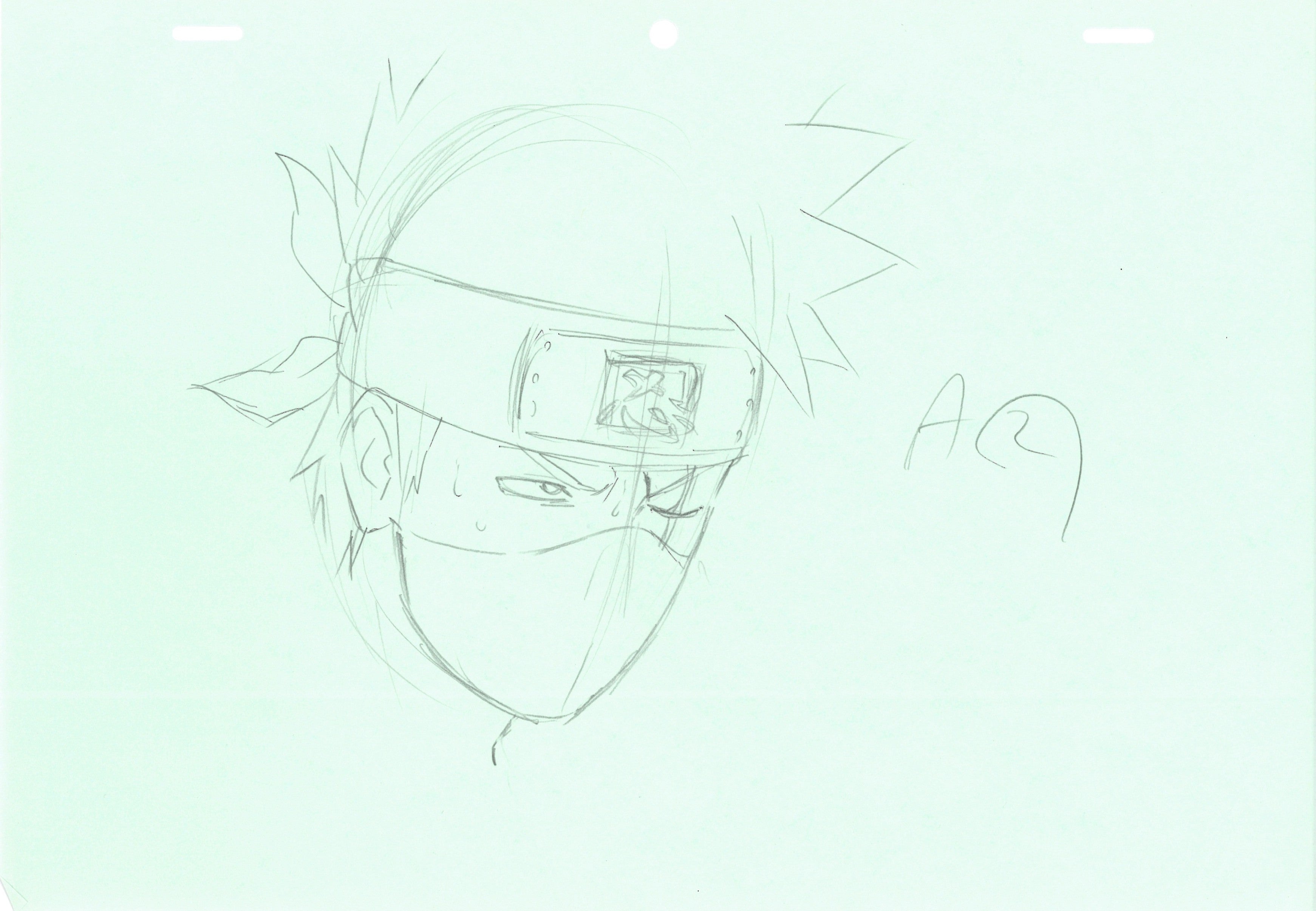 Naruto Shippuden Original Sketch (Kakashi Hatake) set de 4 páginas