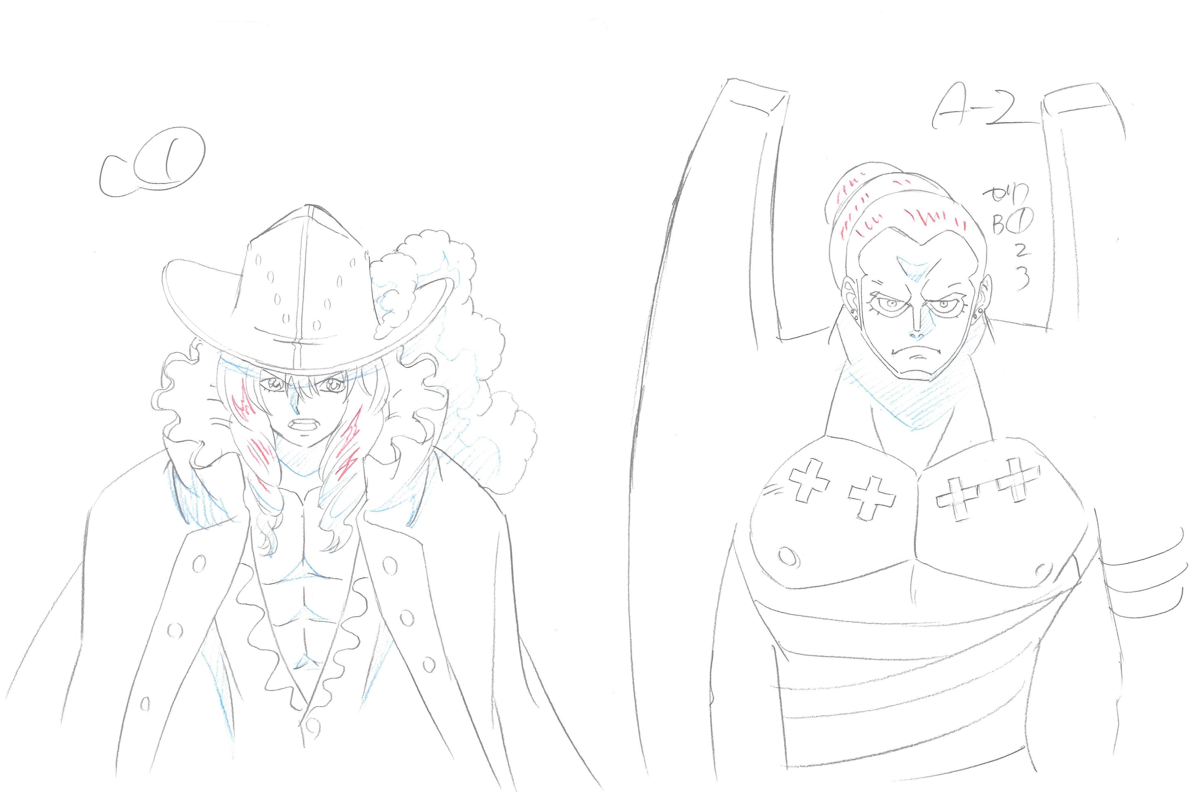 One Piece Original 2 Page Drawing (Cavendish & Ideo)