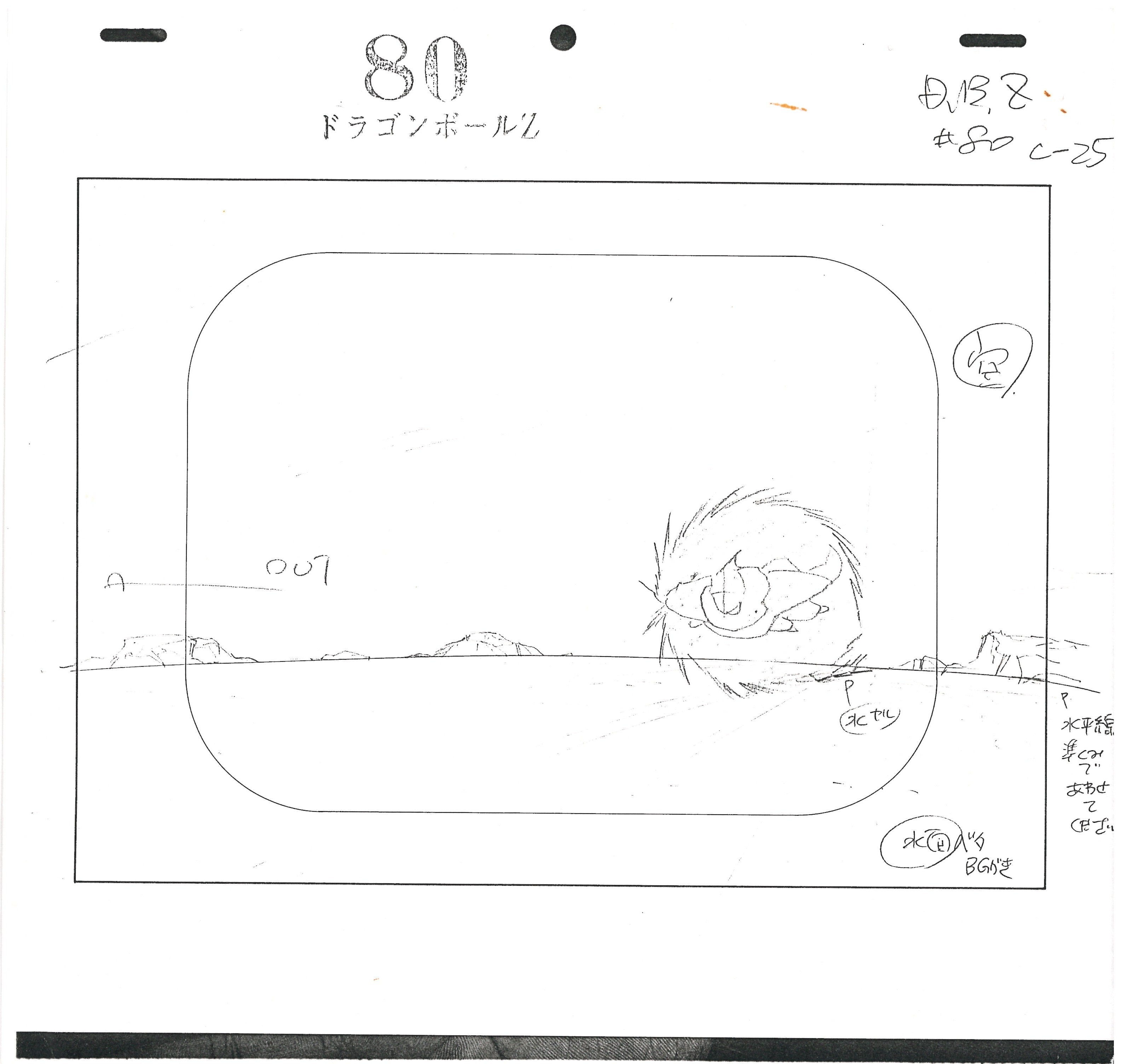 Dragon Ball Z Juego de 13 páginas de dibujos y diseños originales (Frieza)