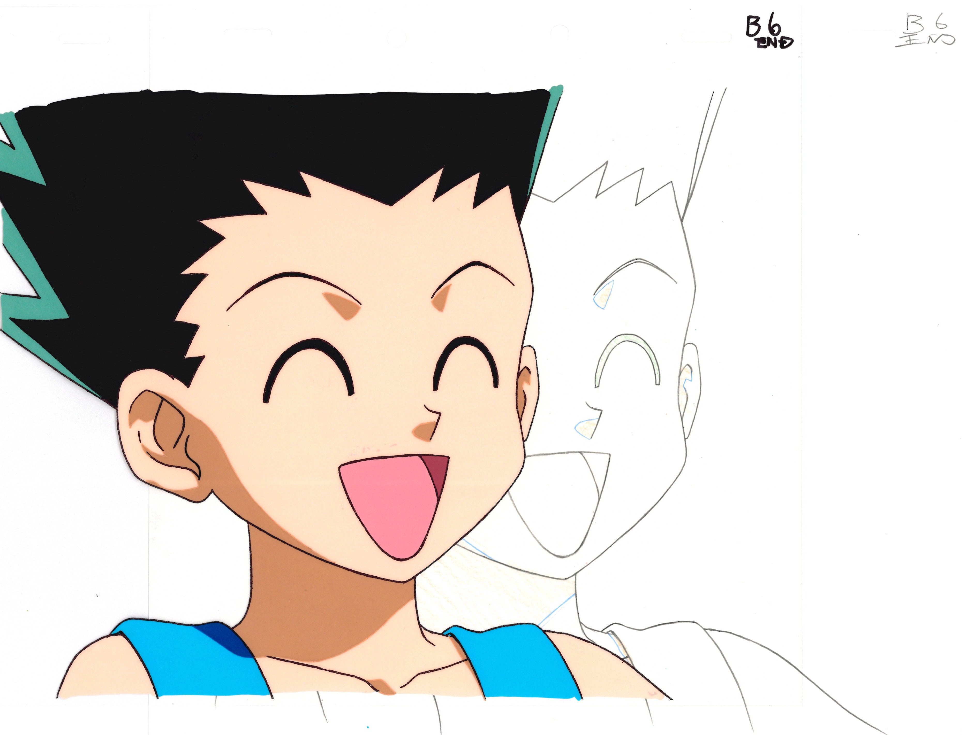 Hunter x Hunter, cel y dibujo original (Gon)