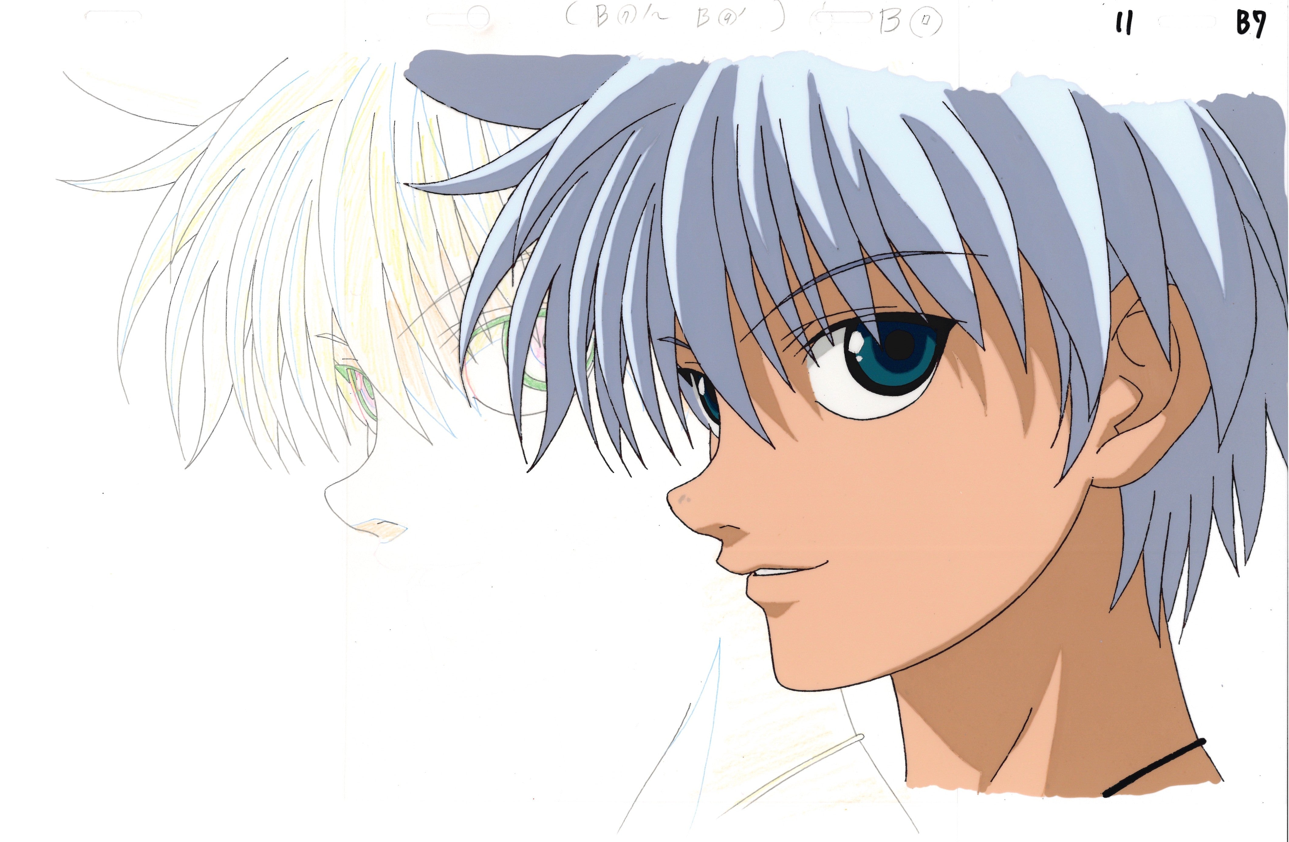 Cel y dibujo original de Hunter x Hunter (Killua)