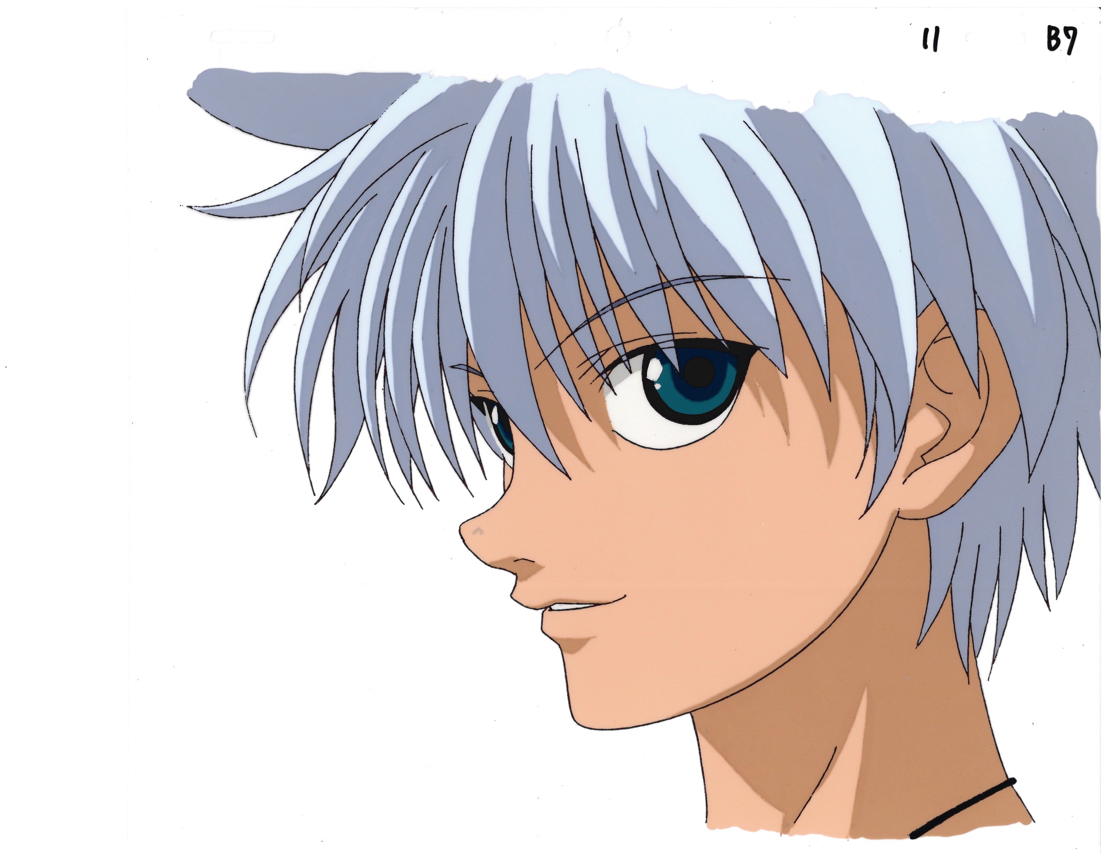 Cel y dibujo original de Hunter x Hunter (Killua)