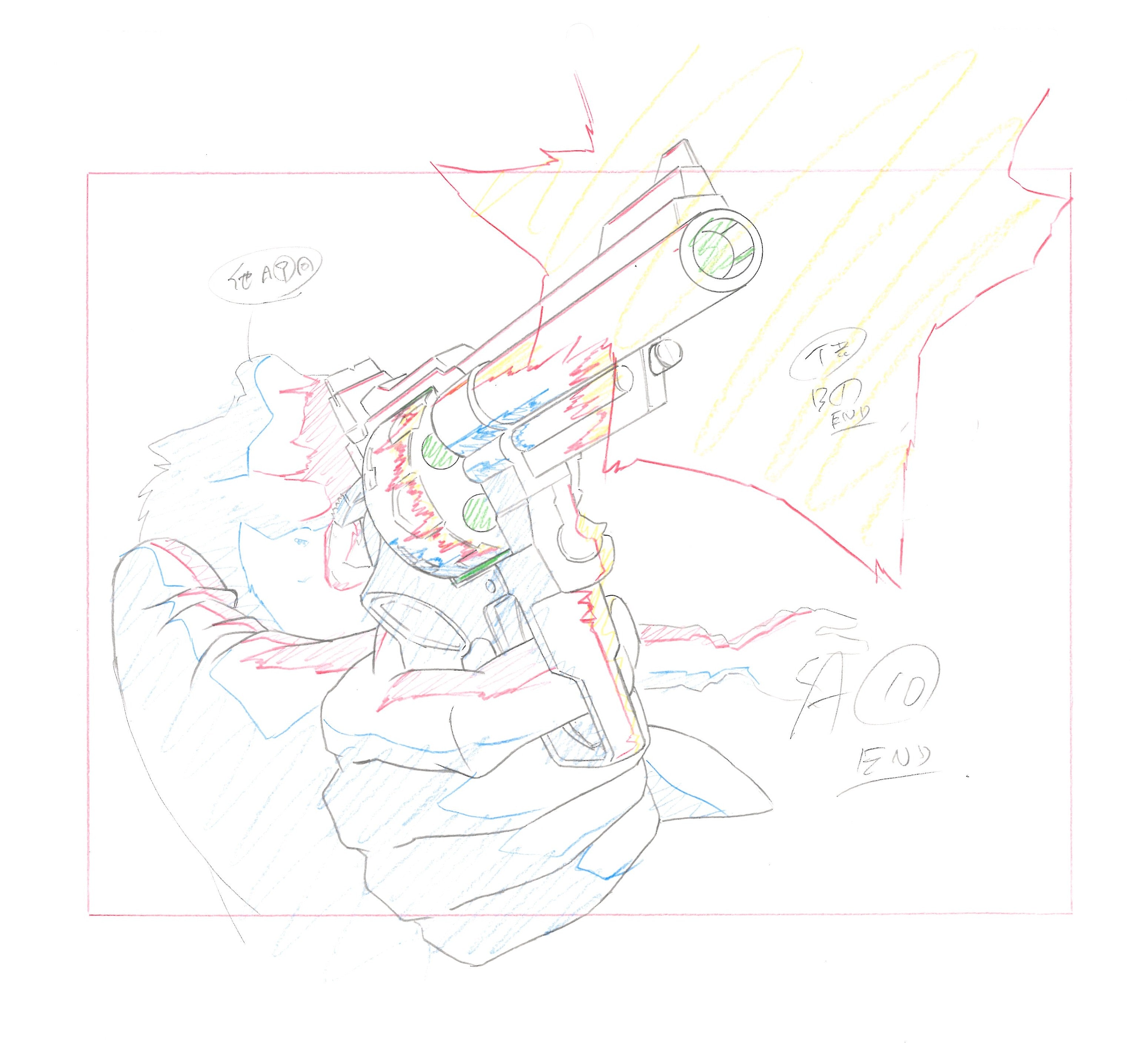 Lupin III Original Sketch (Daisuke Jigen) 4-page Set