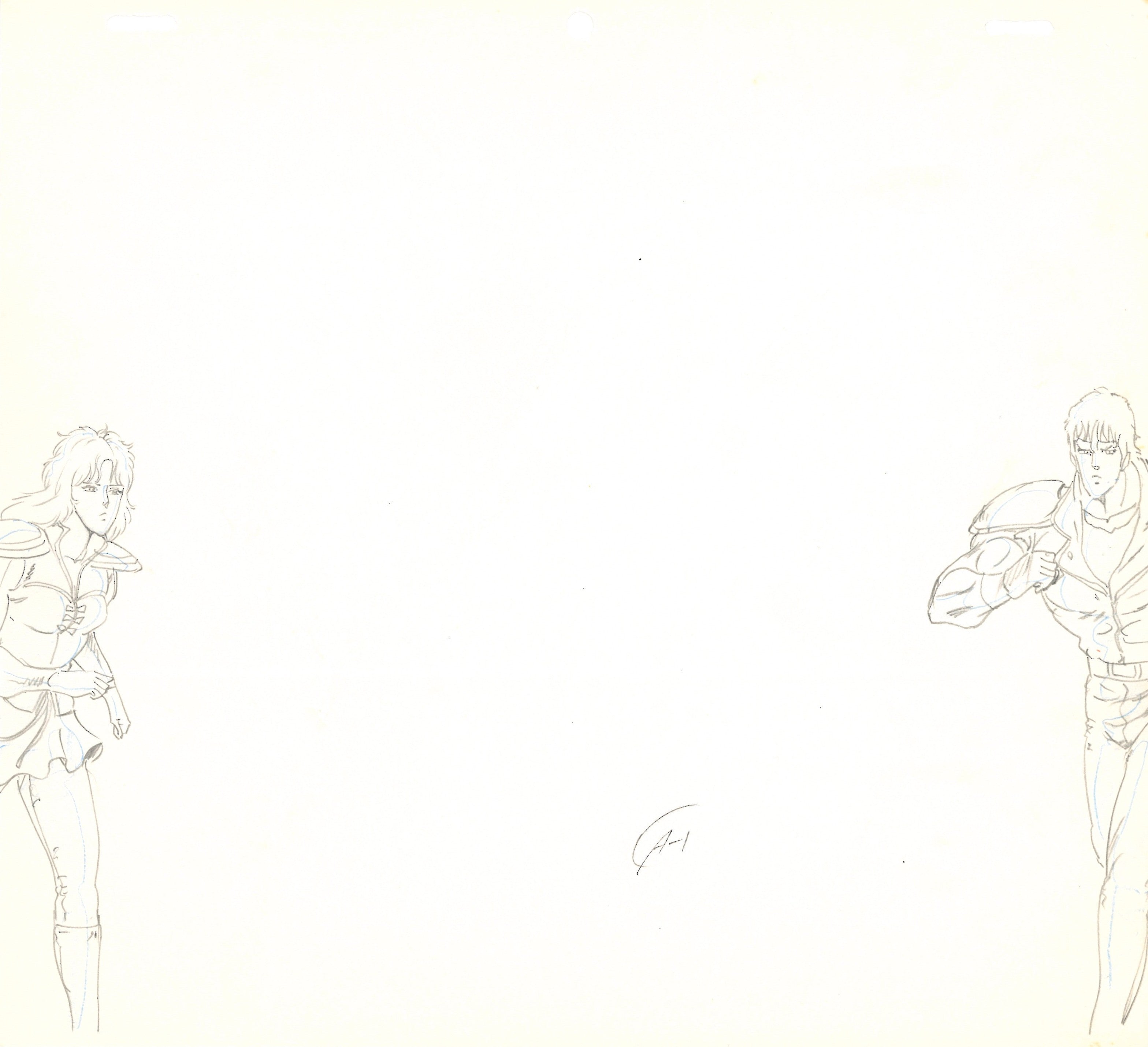 Fist of the North Star Original 2 Page Drawing (Kenshiro and Yuria)
