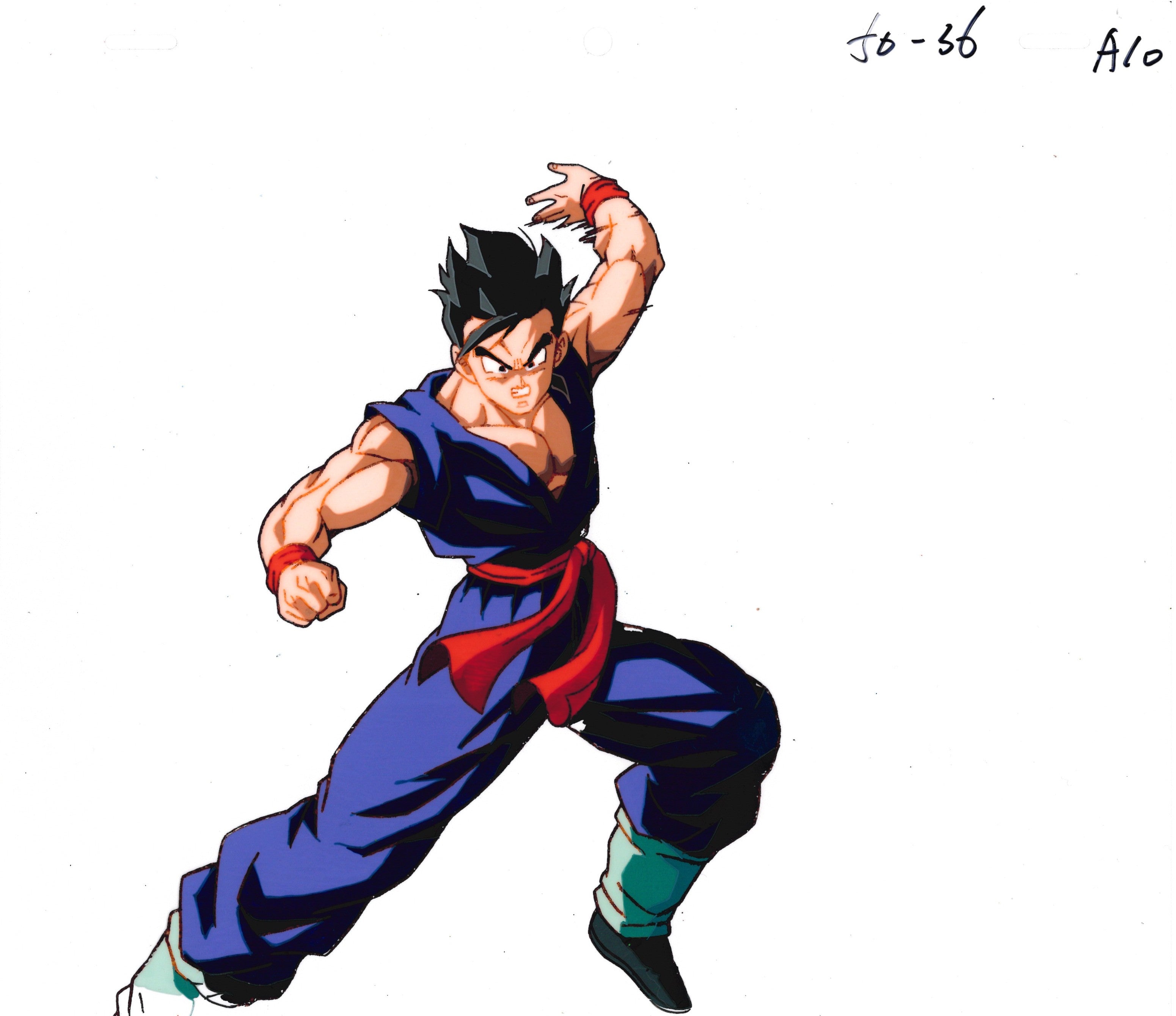 Dragon Ball Z Original Cel and Sketch (Gohan)