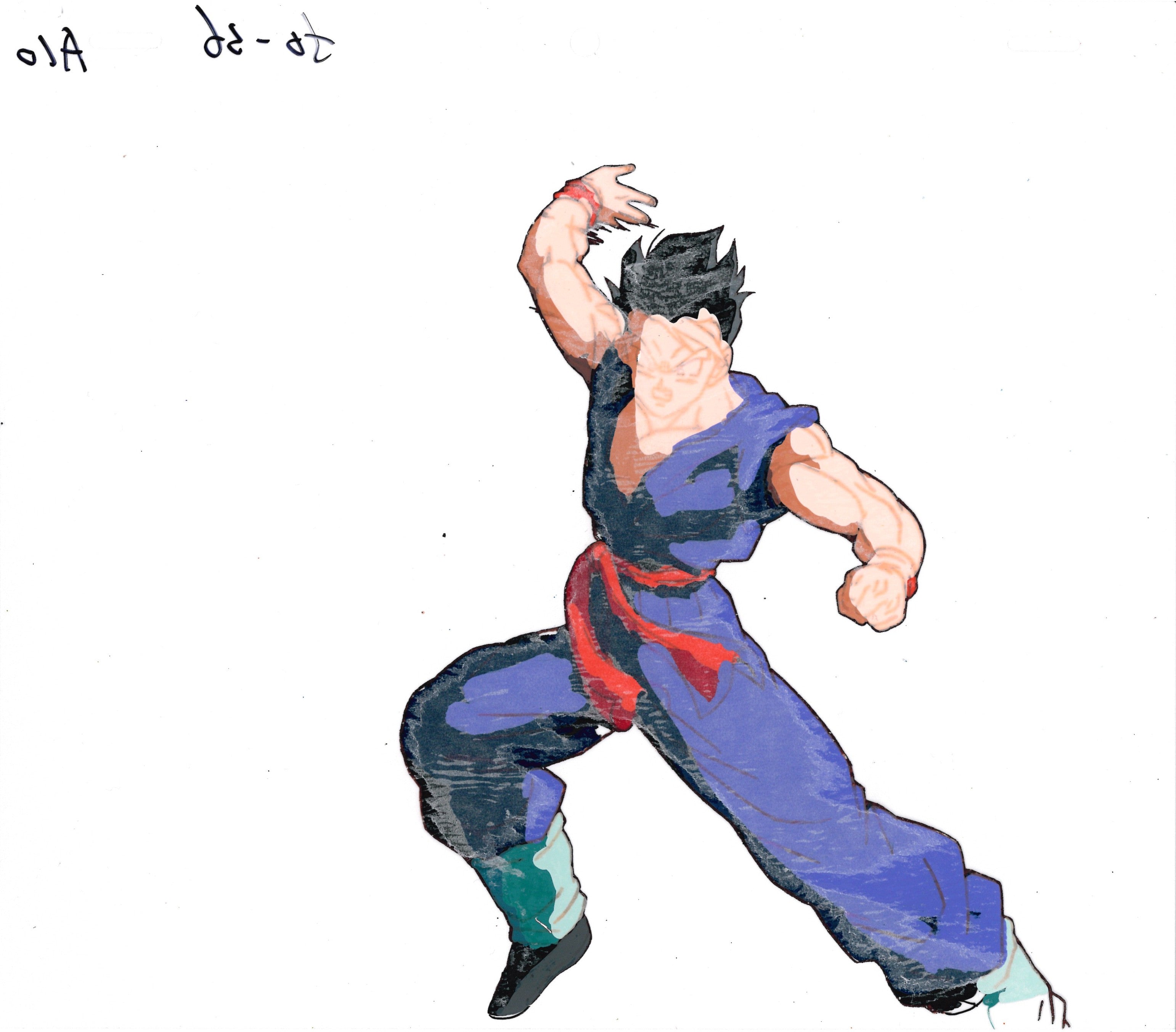 Dragon Ball Z Original Cel and Sketch (Gohan)