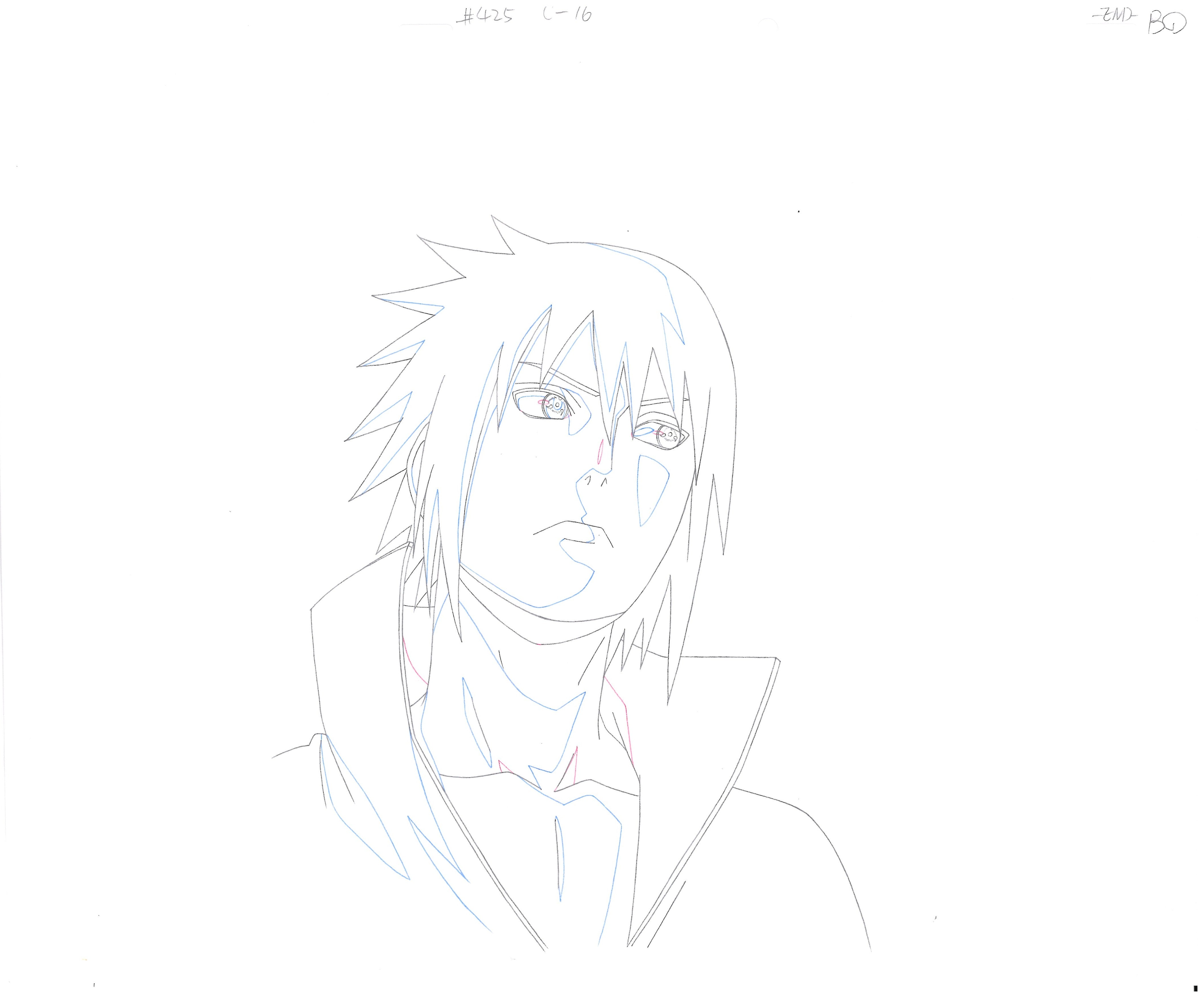 Naruto Shippuden Original Sketch (Sasuke Uchiha)