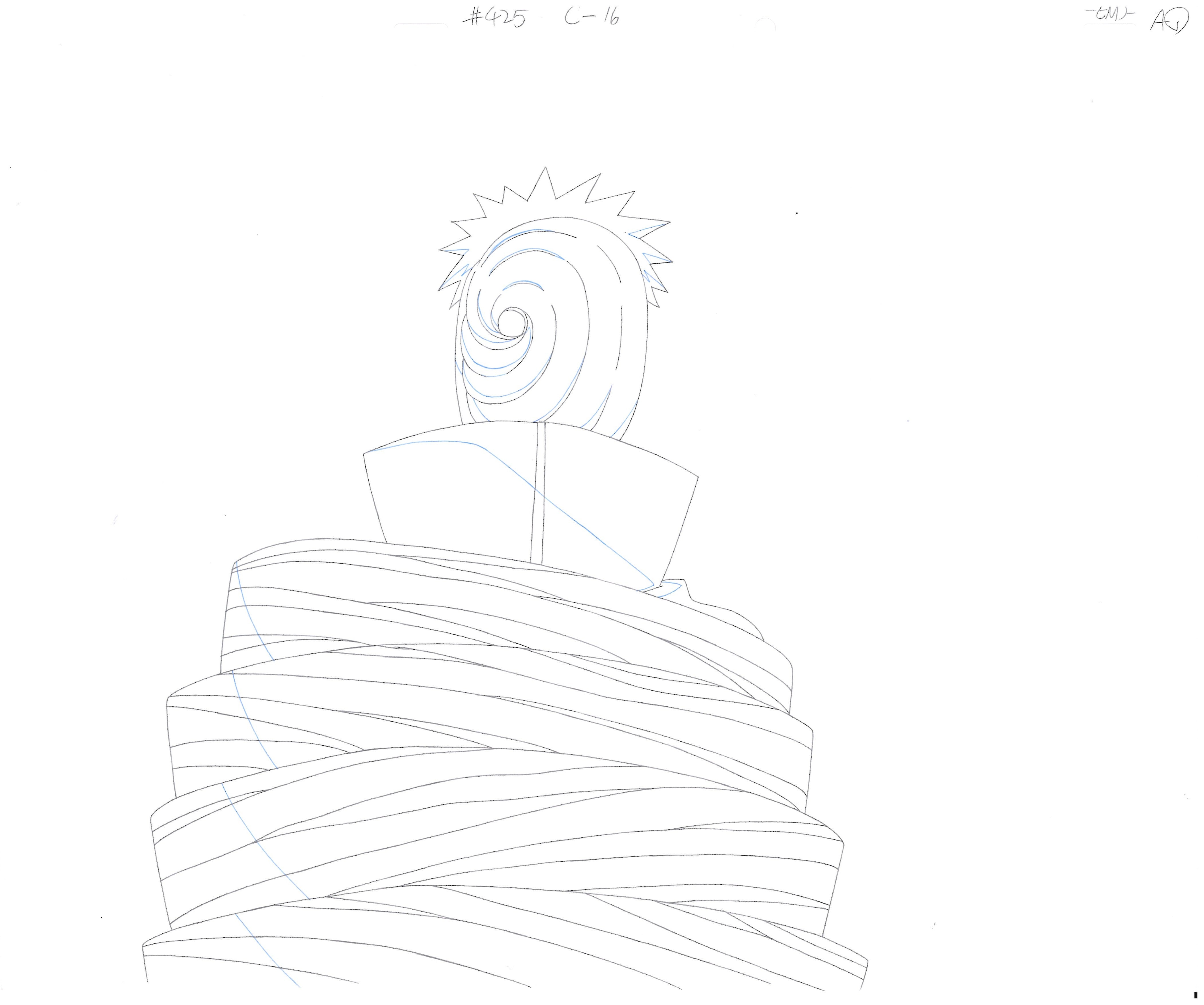 Naruto Shippuden Original Sketch (Tobi (Obito Uchiha))