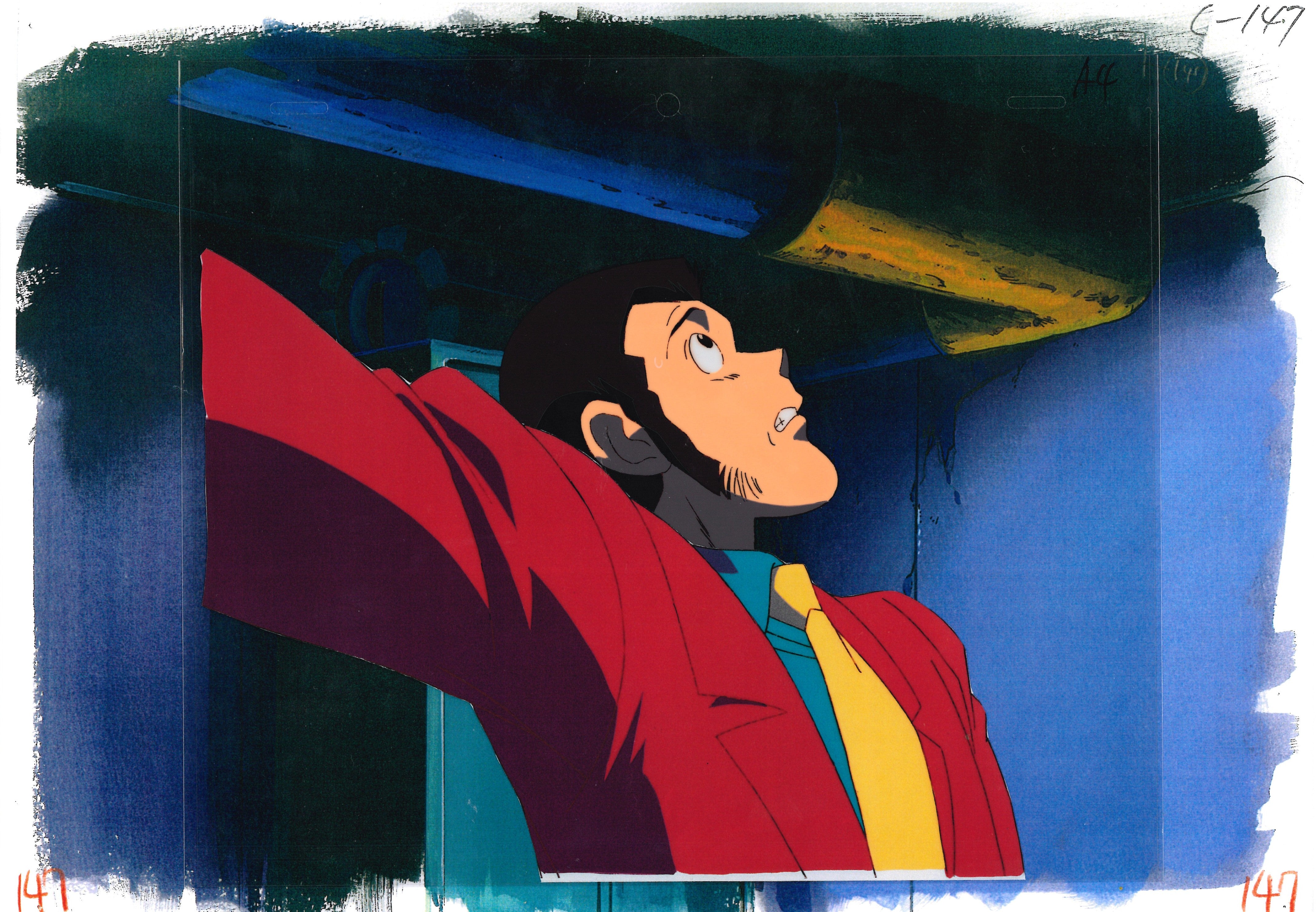 Lupin The Third Original Cel and Drawing (Lupin)