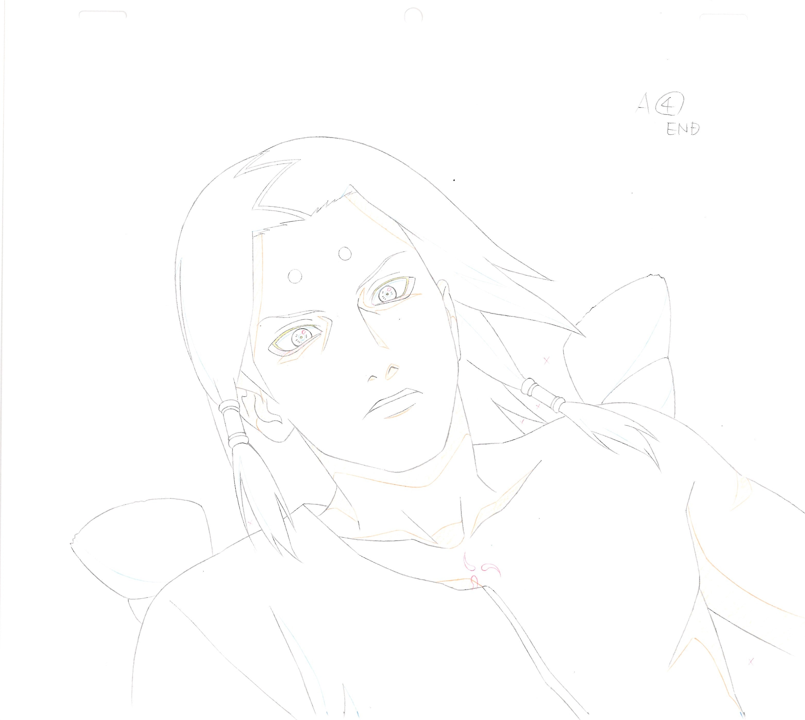 Naruto Original Drawing (Kimimaro) 2-page Set