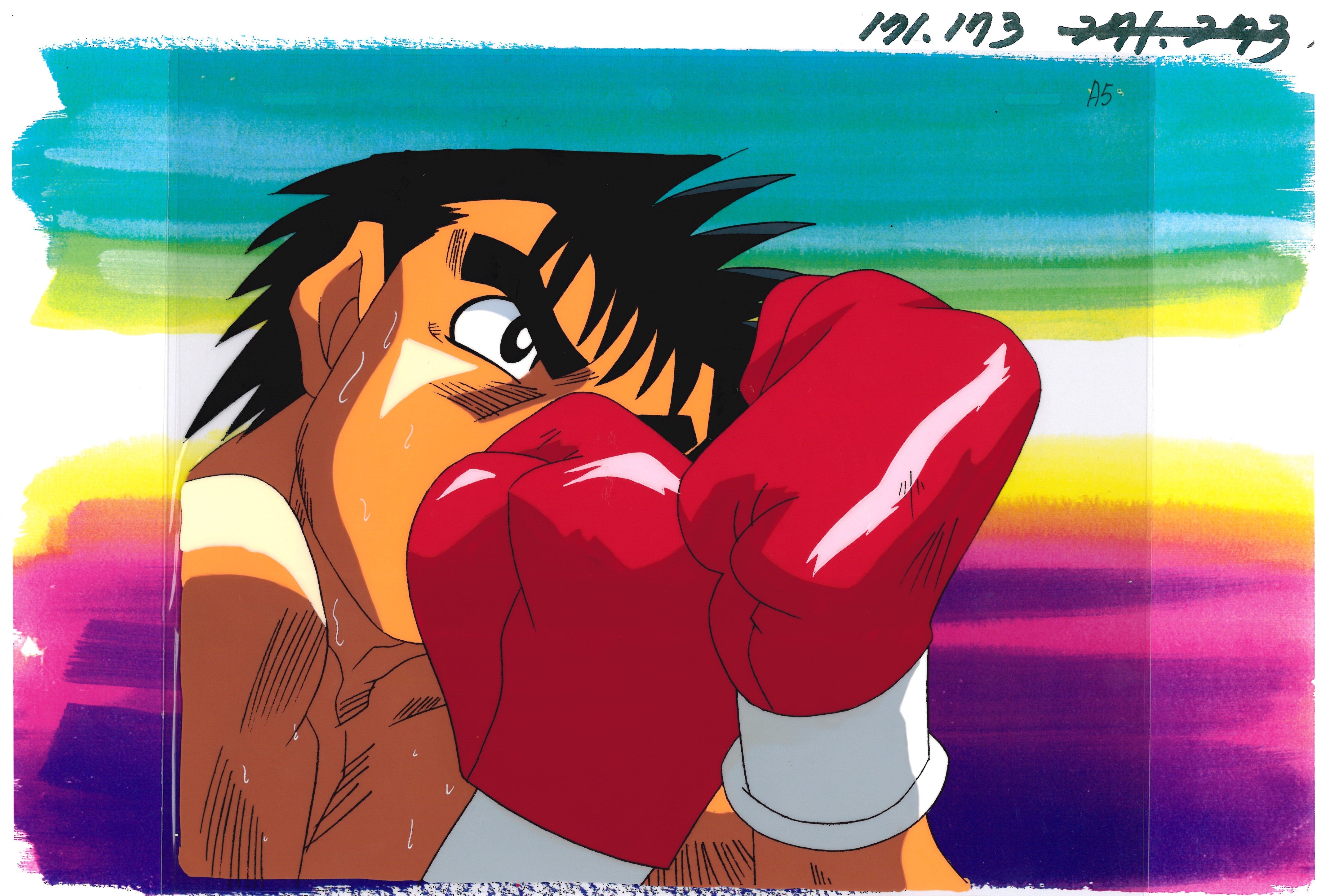 Hajime No Ippo Original Cel and Drawing (Ippo Makunouchi)