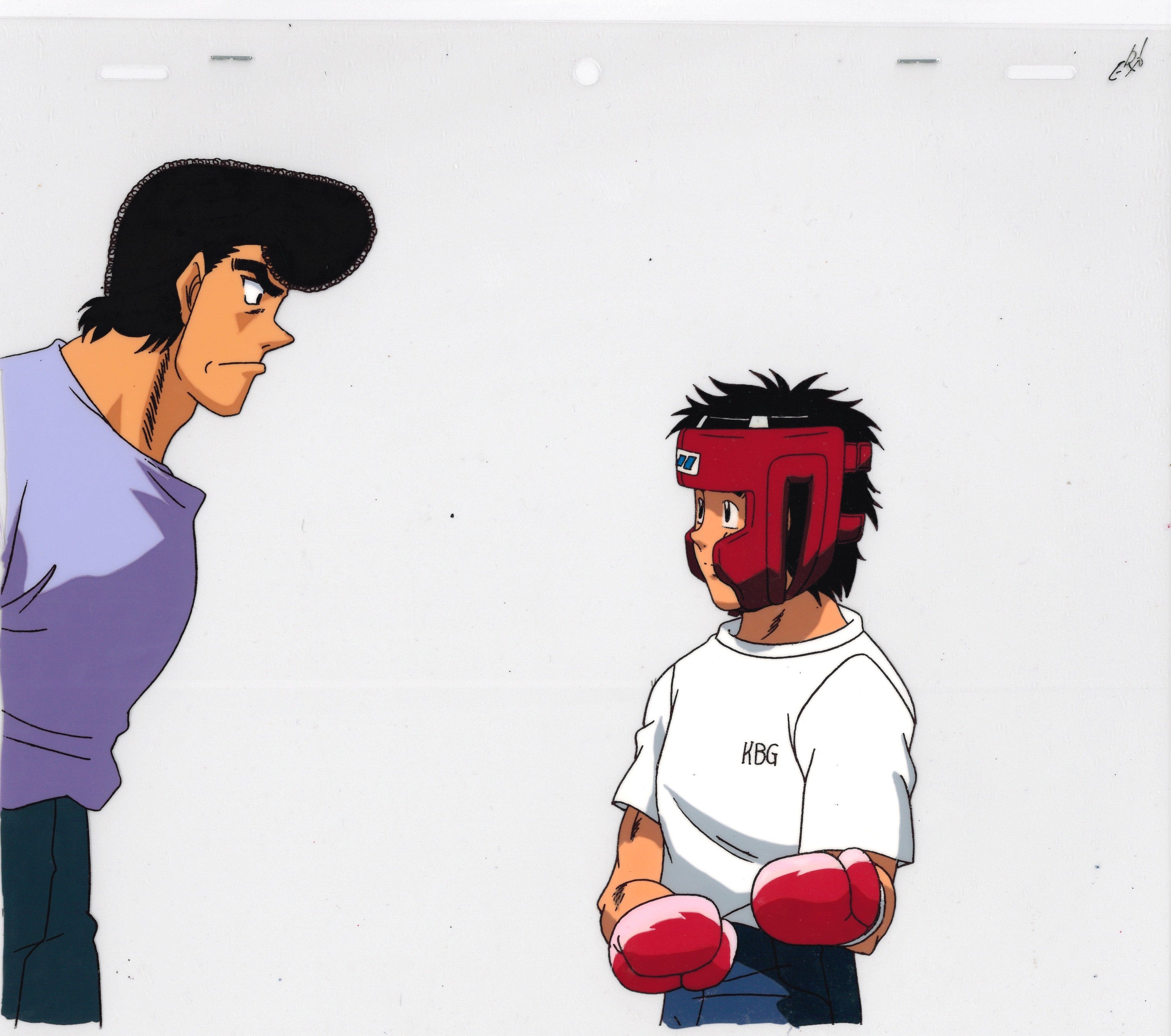 Hajime No Ippo Original Cel and Drawing (Ippo Makunouchi, Mamoru Takamura)