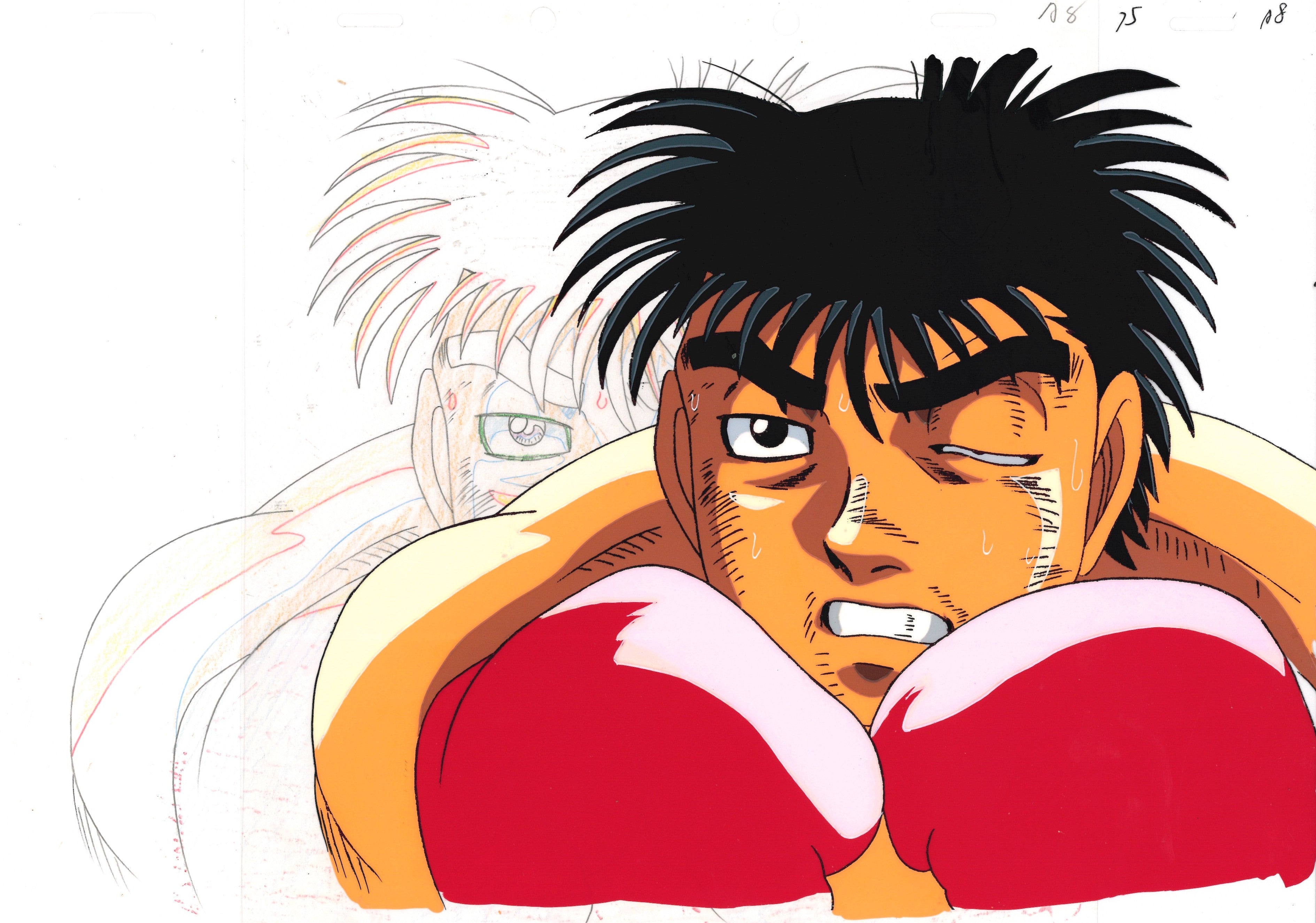 Hajime No Ippo Original Cel and Drawing (Ippo Makunouchi)