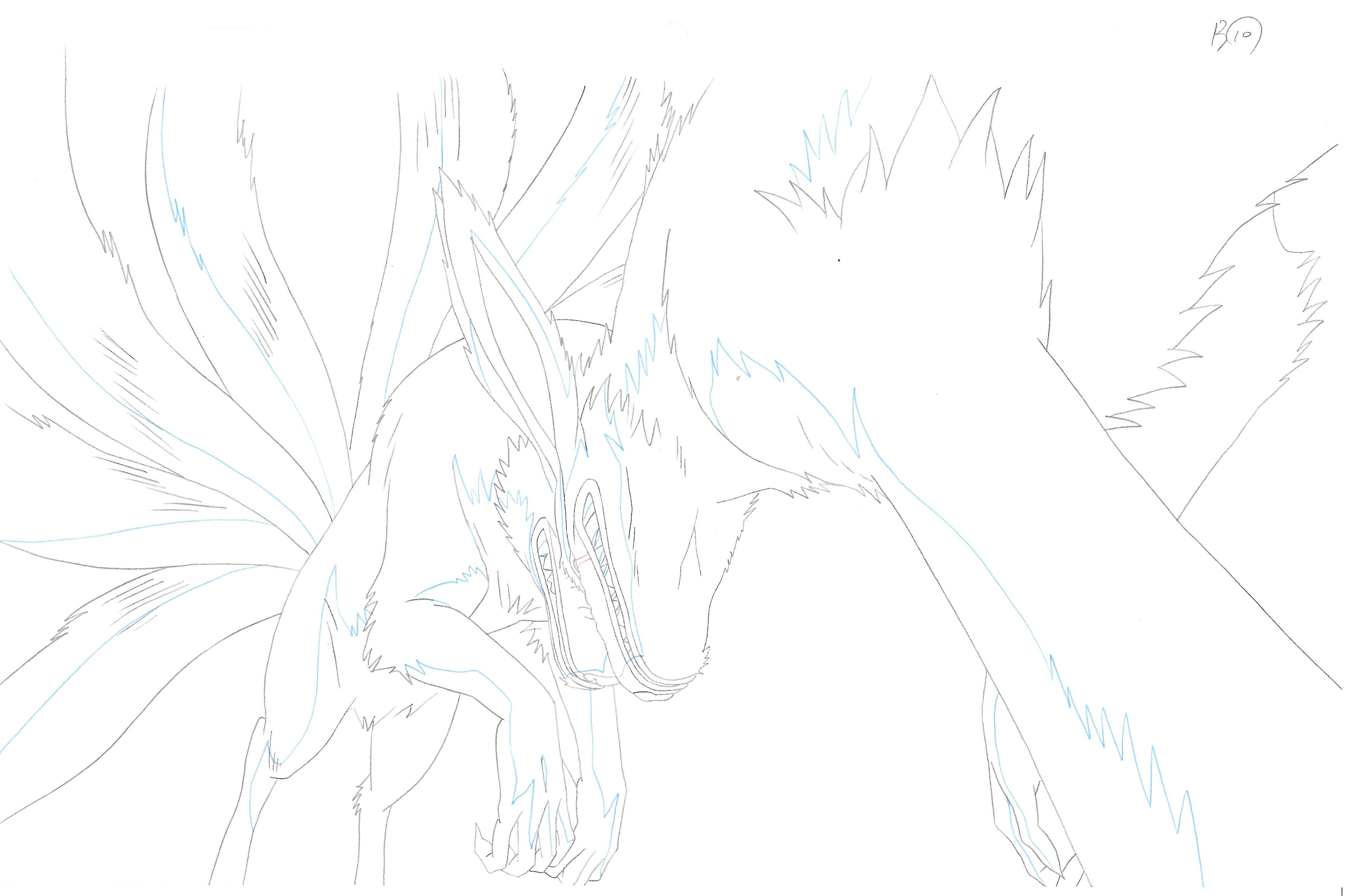 Naruto Original Sketch (Kurama/Nine-Tails) 7-page Set