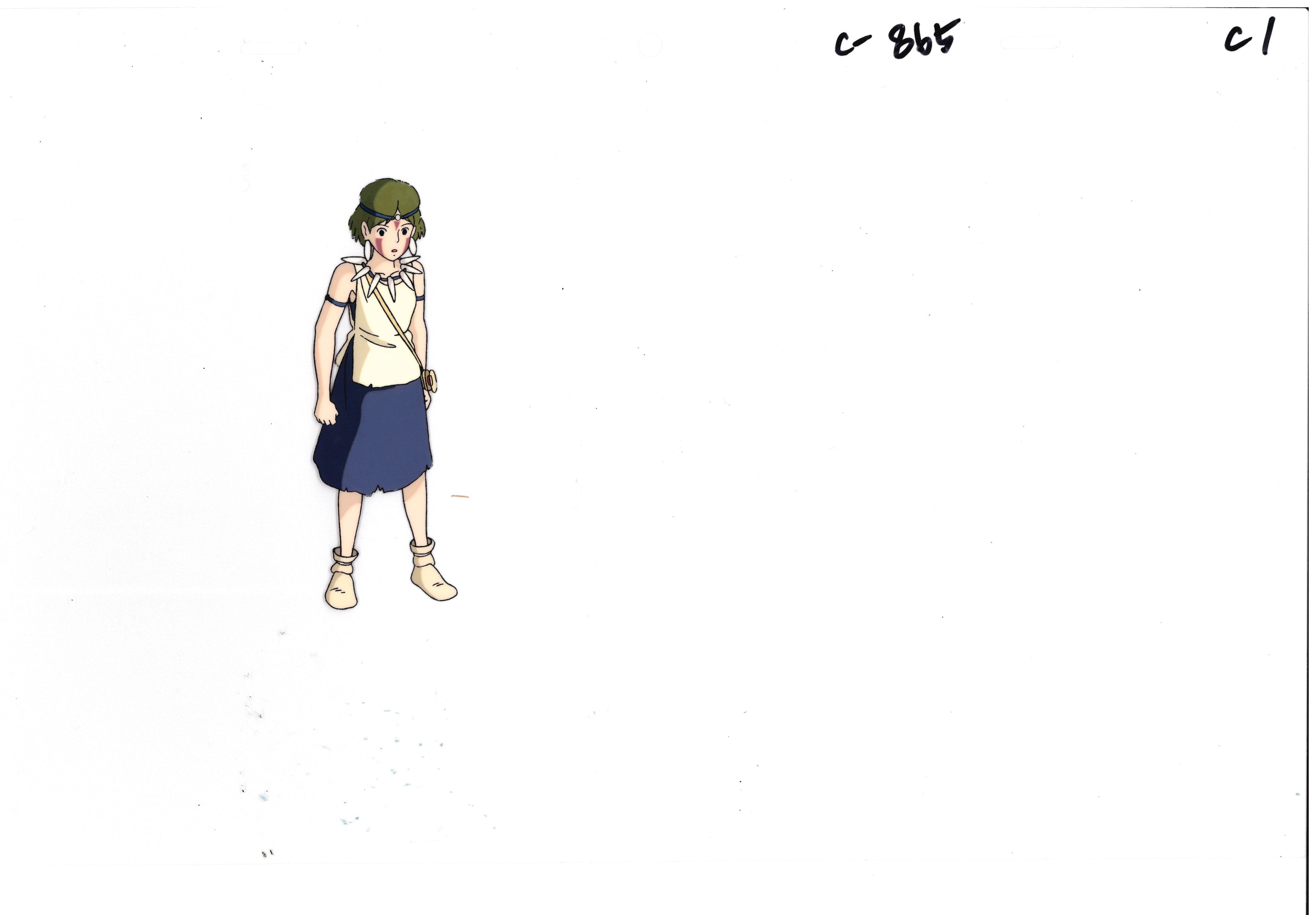 Studio Ghibli Princess Mononoke Original Cel and Background Copy (San)