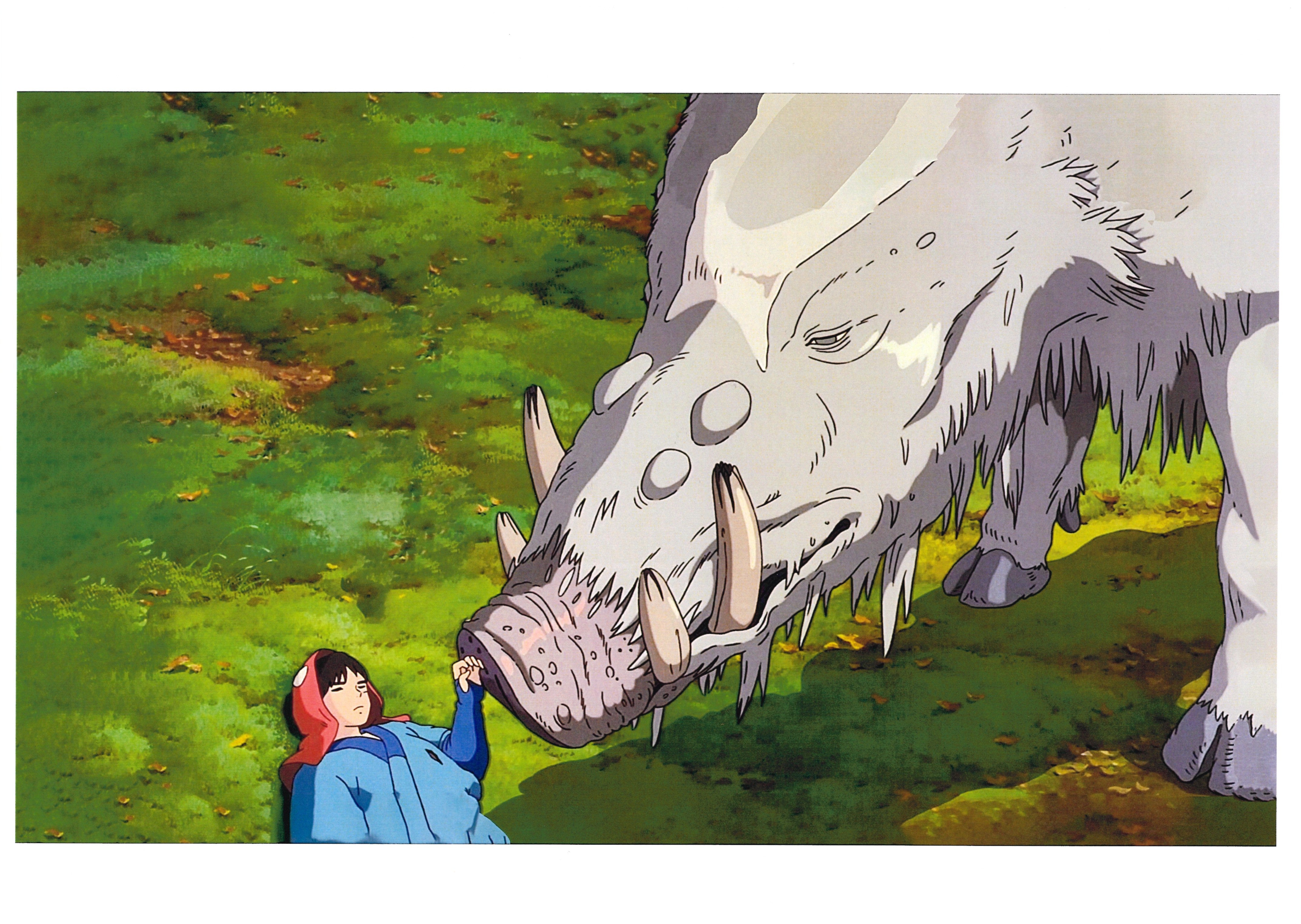 Studio Ghibli Princess Mononoke Original Cel and Background Copy (San)