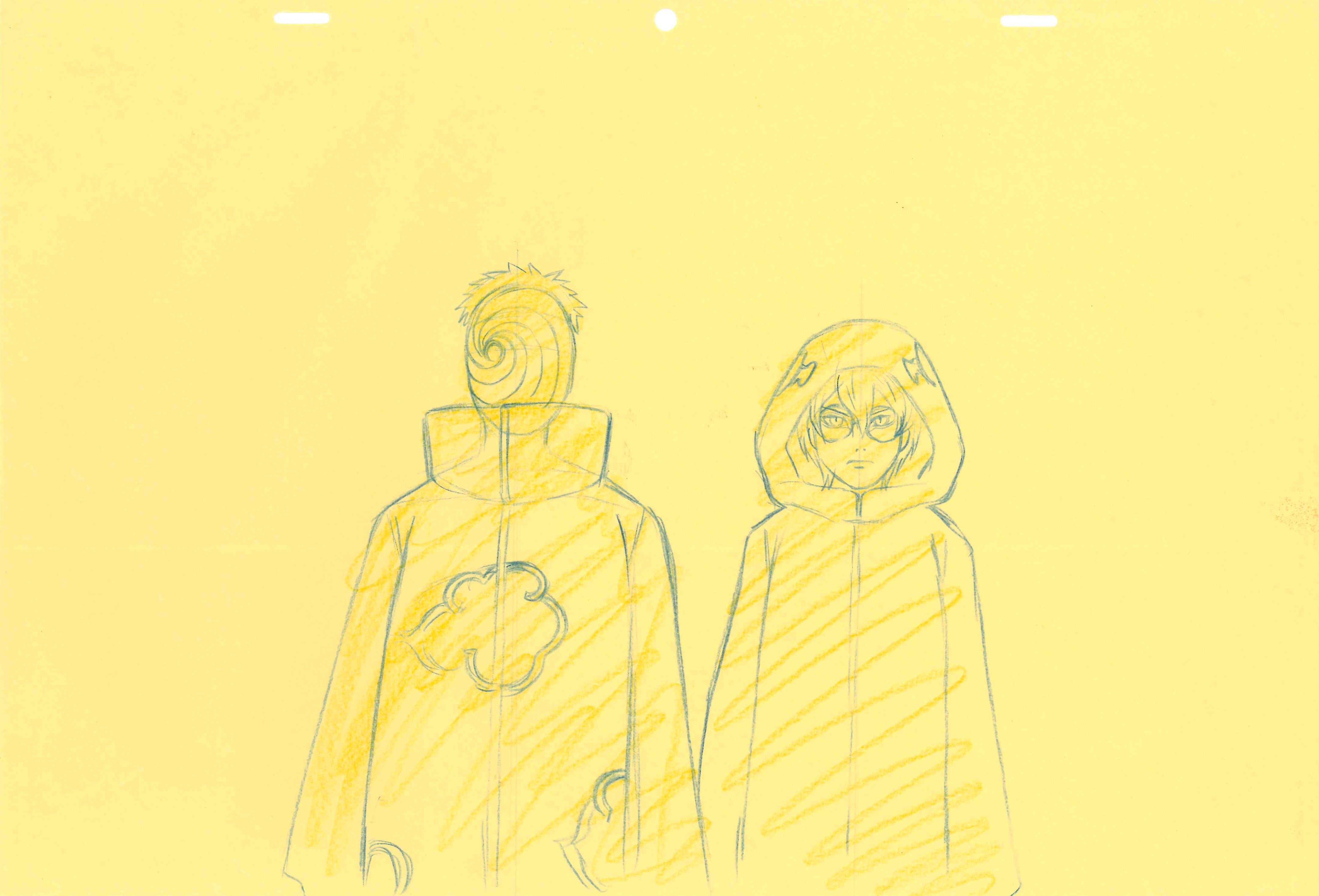 Naruto Shippuden Original Drawing (Tobi (Obito Uchiha), Kabuto) 3-page Set
