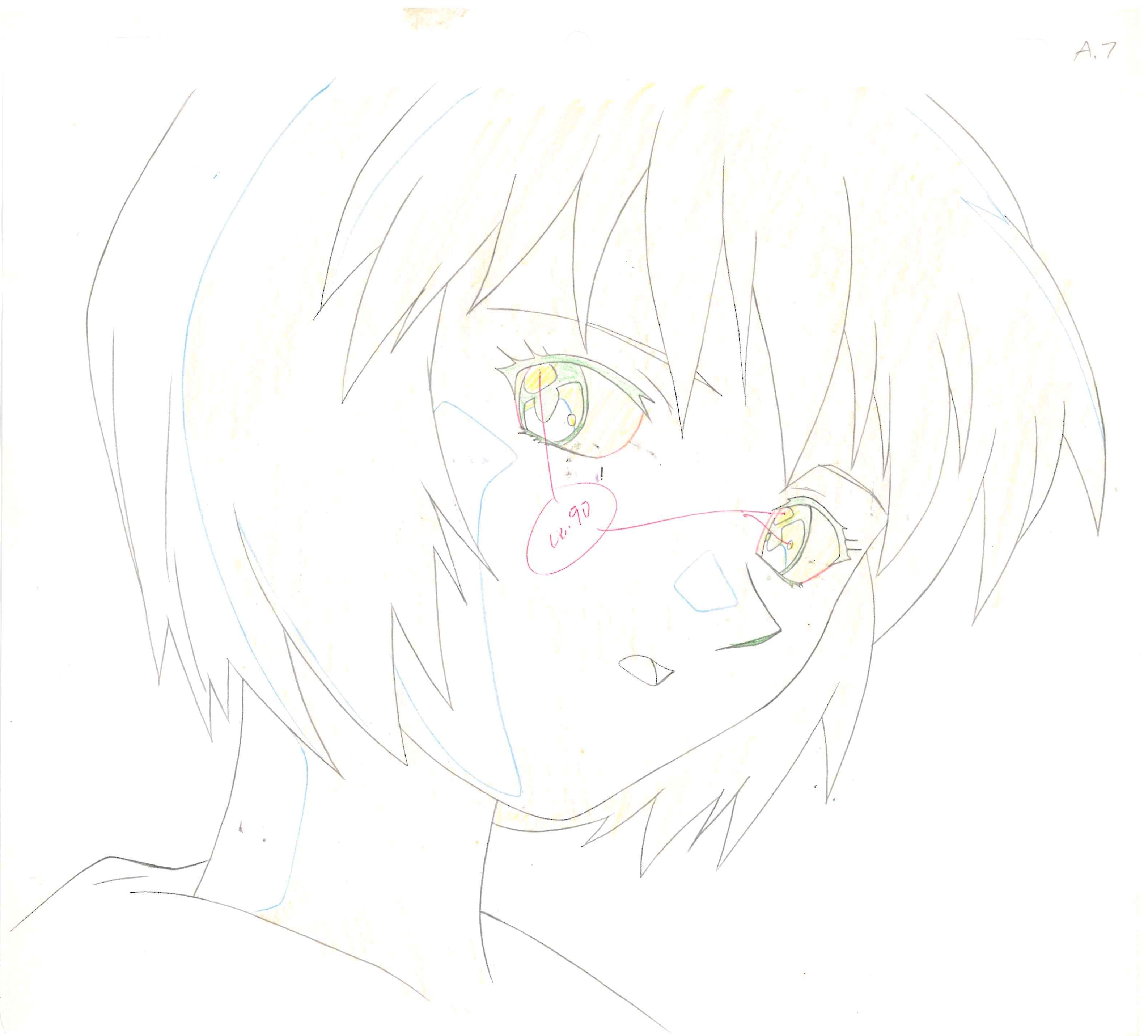 Neon Genesis Evangelion Original Drawing (Rei Ayanami)