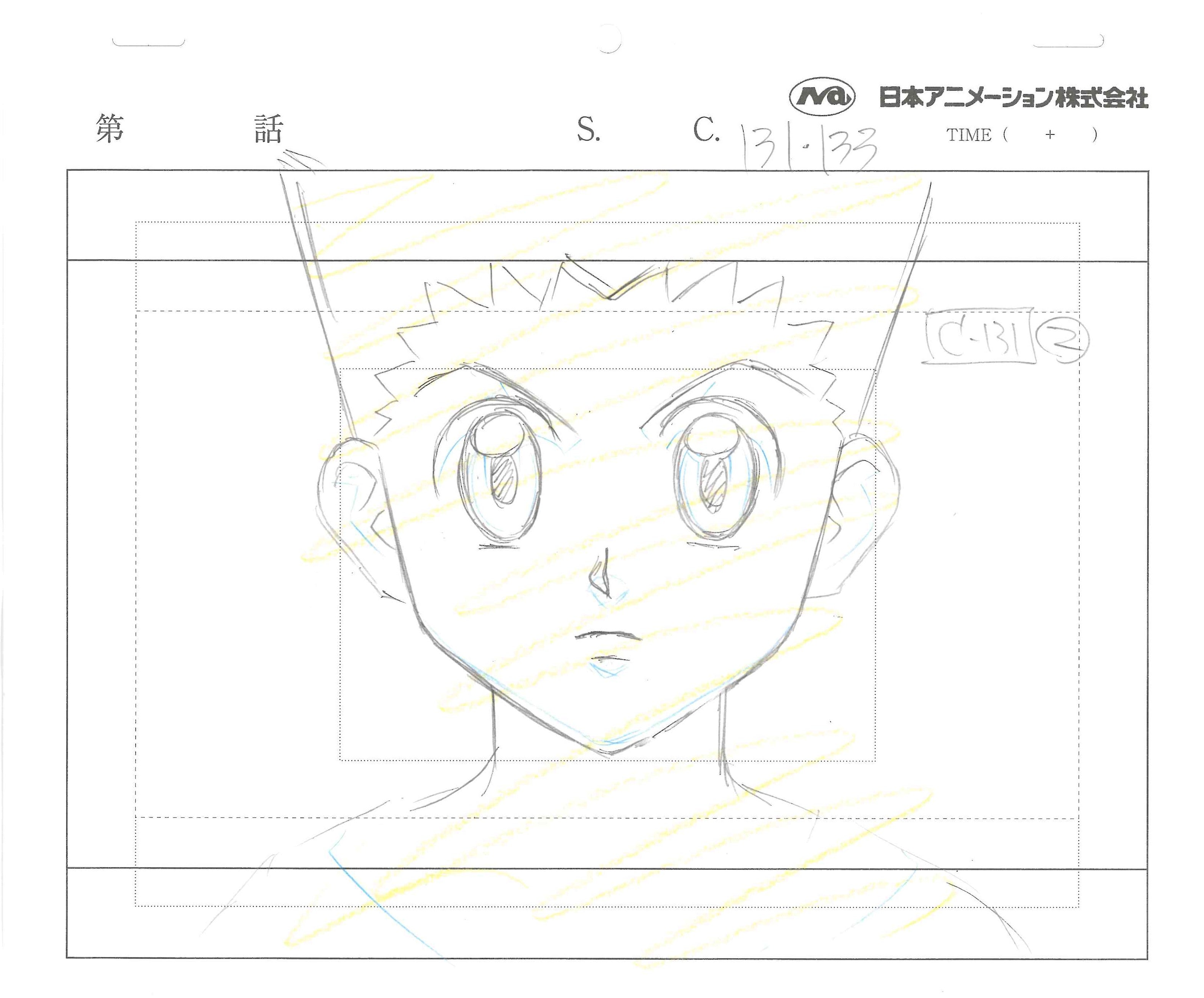 Hunter x Hunter Original Sketch (Gon) 2-page Set