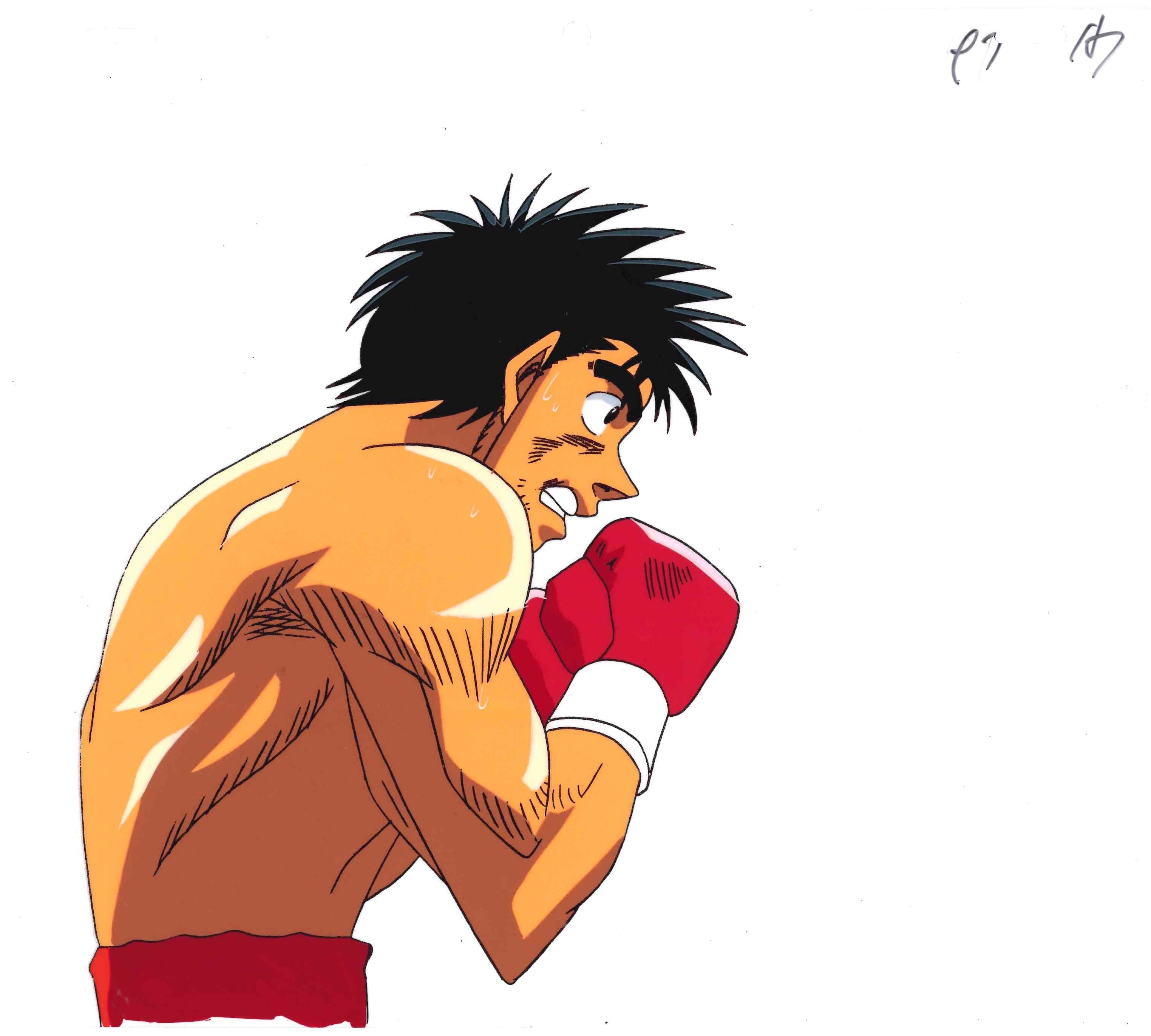 Hajime No Ippo Original Cel and Drawing (Ippo Makunouchi)