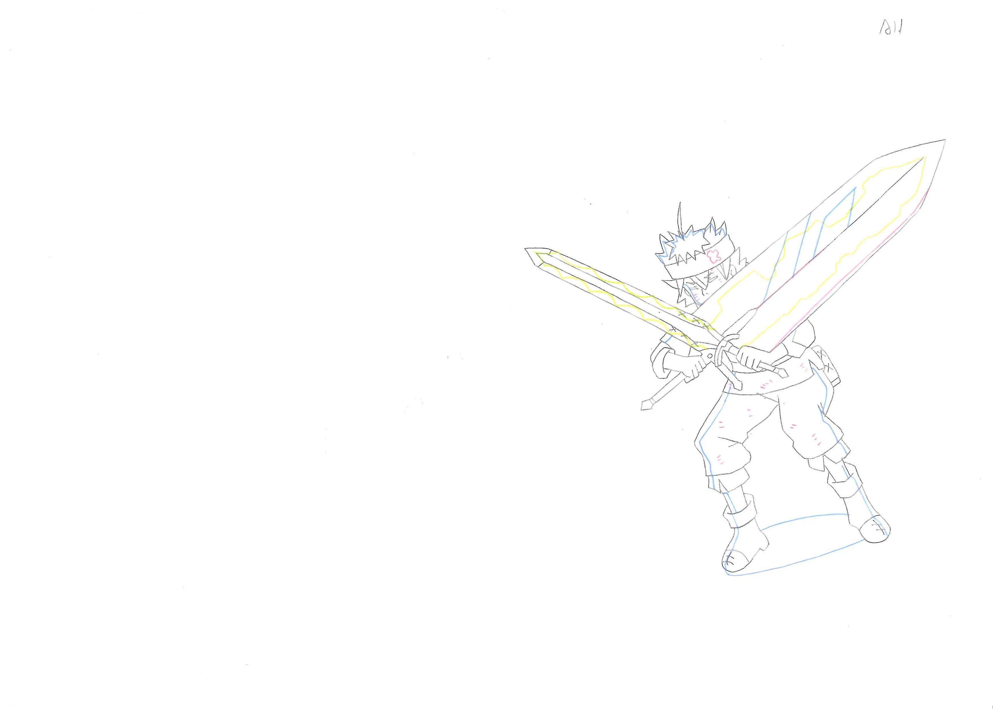 Black Clover Original Drawing (Asta) 4-page Set
