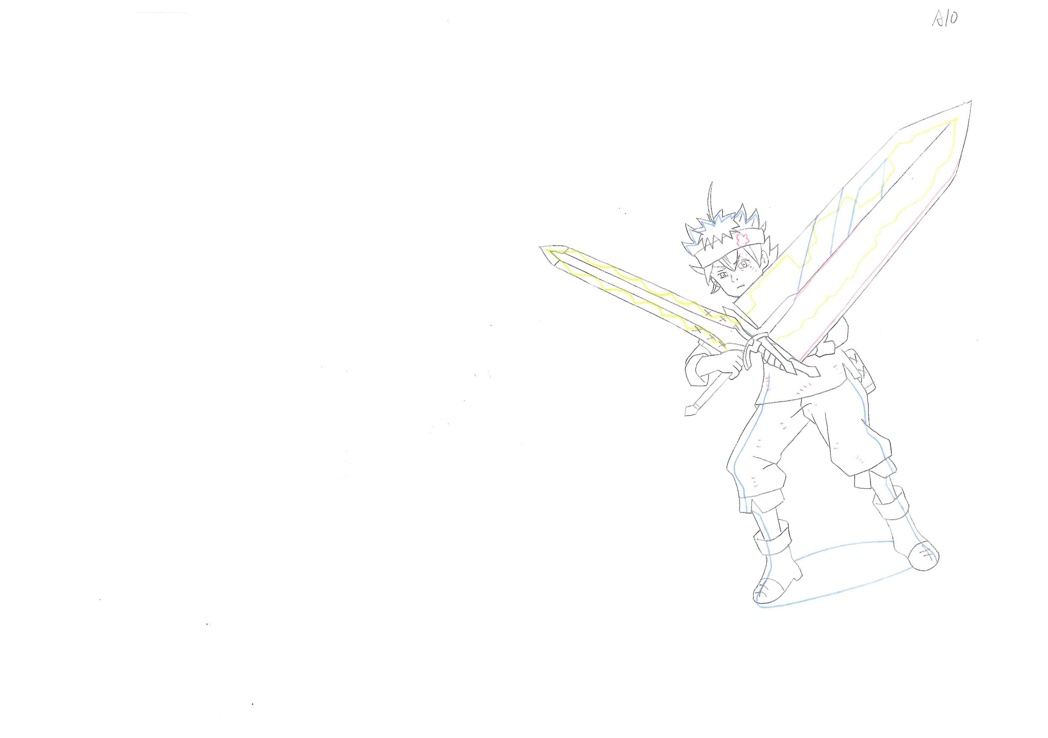 Black Clover Original Drawing (Asta) 4-page Set