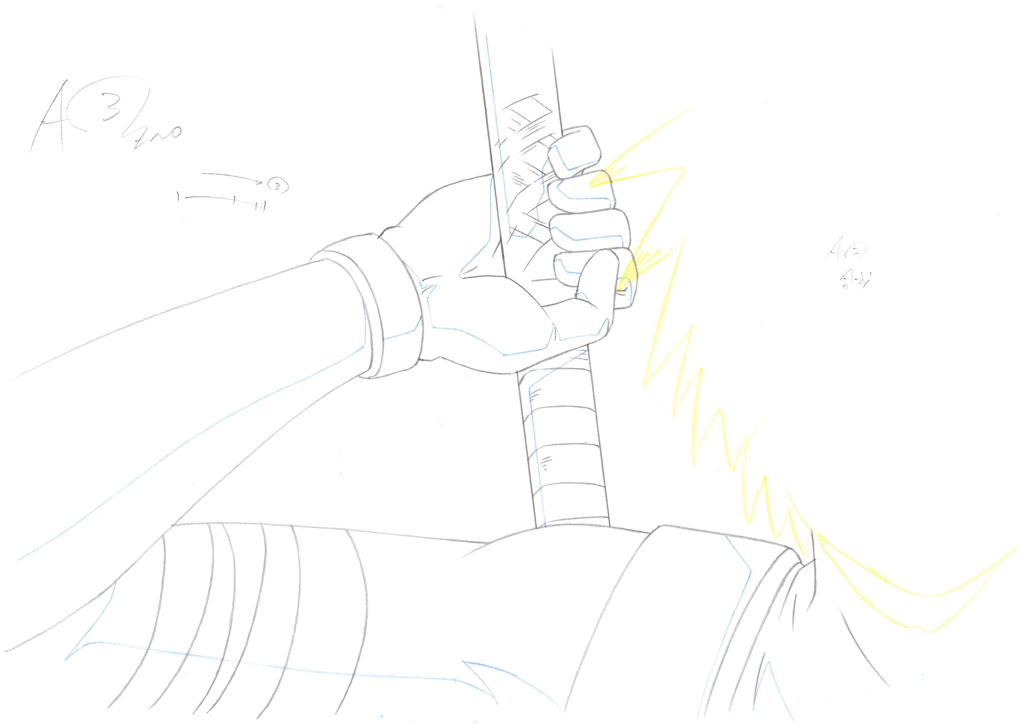 Naruto Shippuden Original Drawing (Kakashi Hatake) 3-page Set