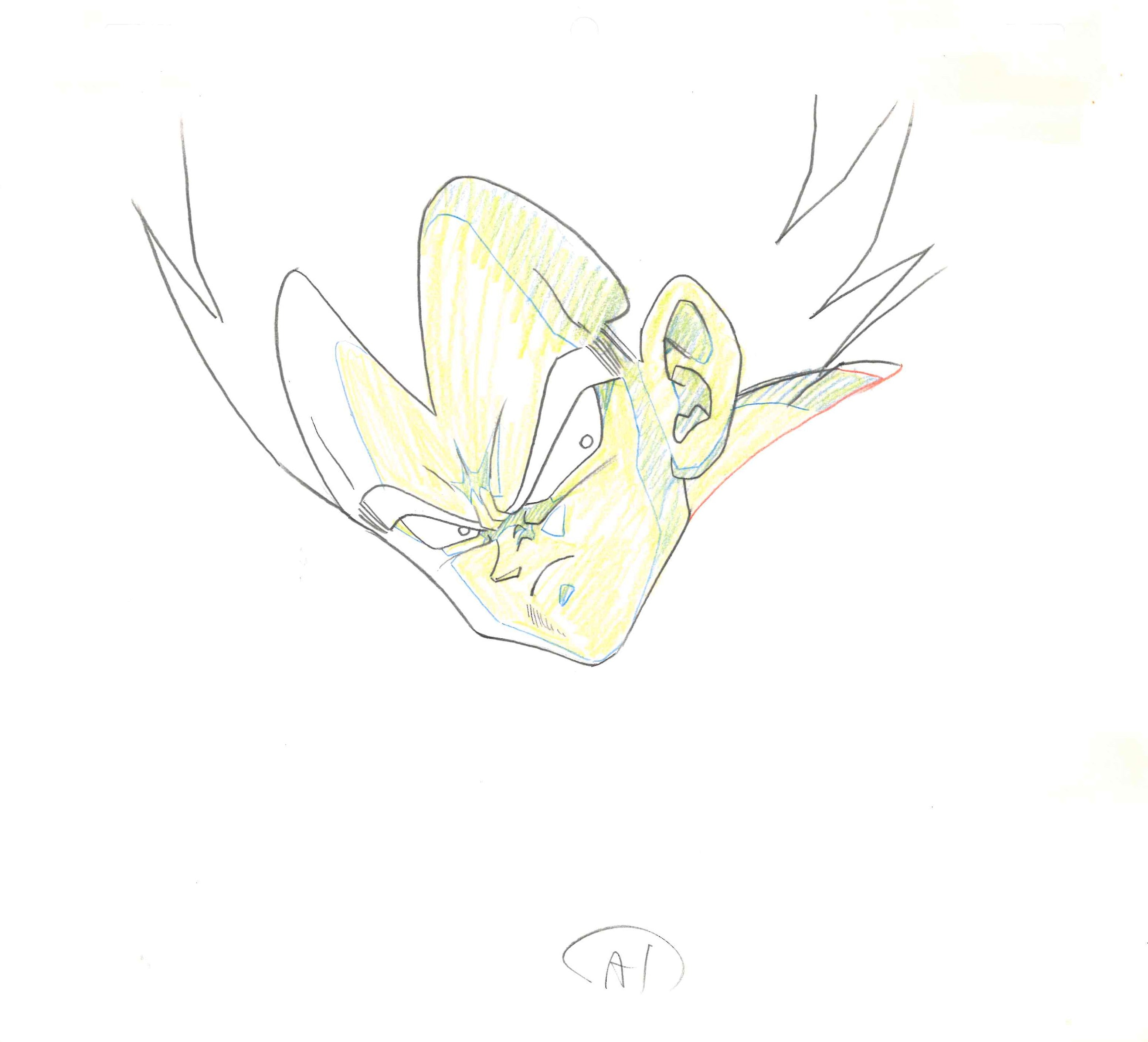 Dragon Ball Z Original Drawing and Layout Copy (Vegeta) 4-page Set