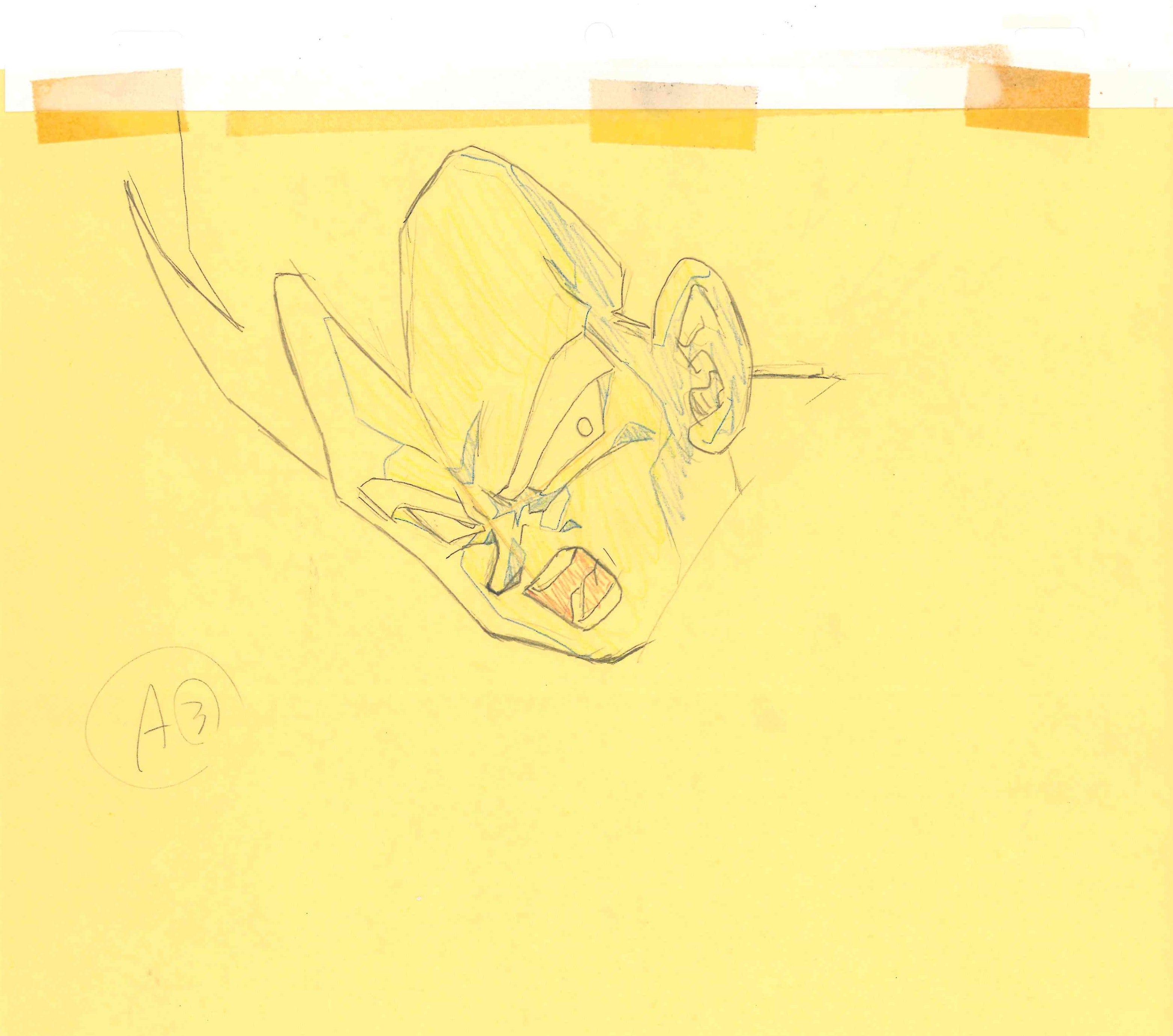 Dragon Ball Z Original Drawing and Layout Copy (Vegeta) 4-page Set