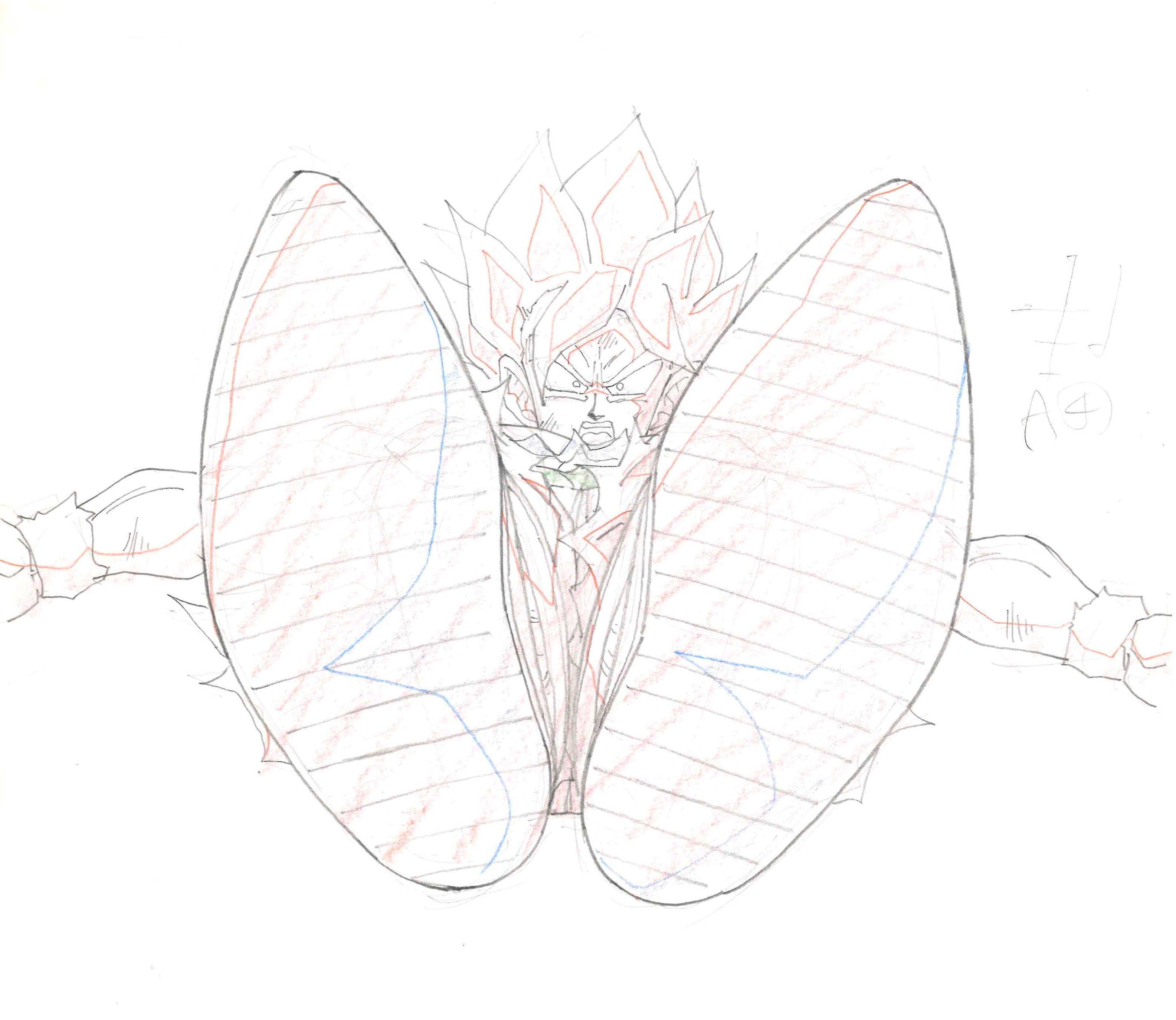 Dragon Ball Z Original Drawing (Son Goku) 2-page Set
