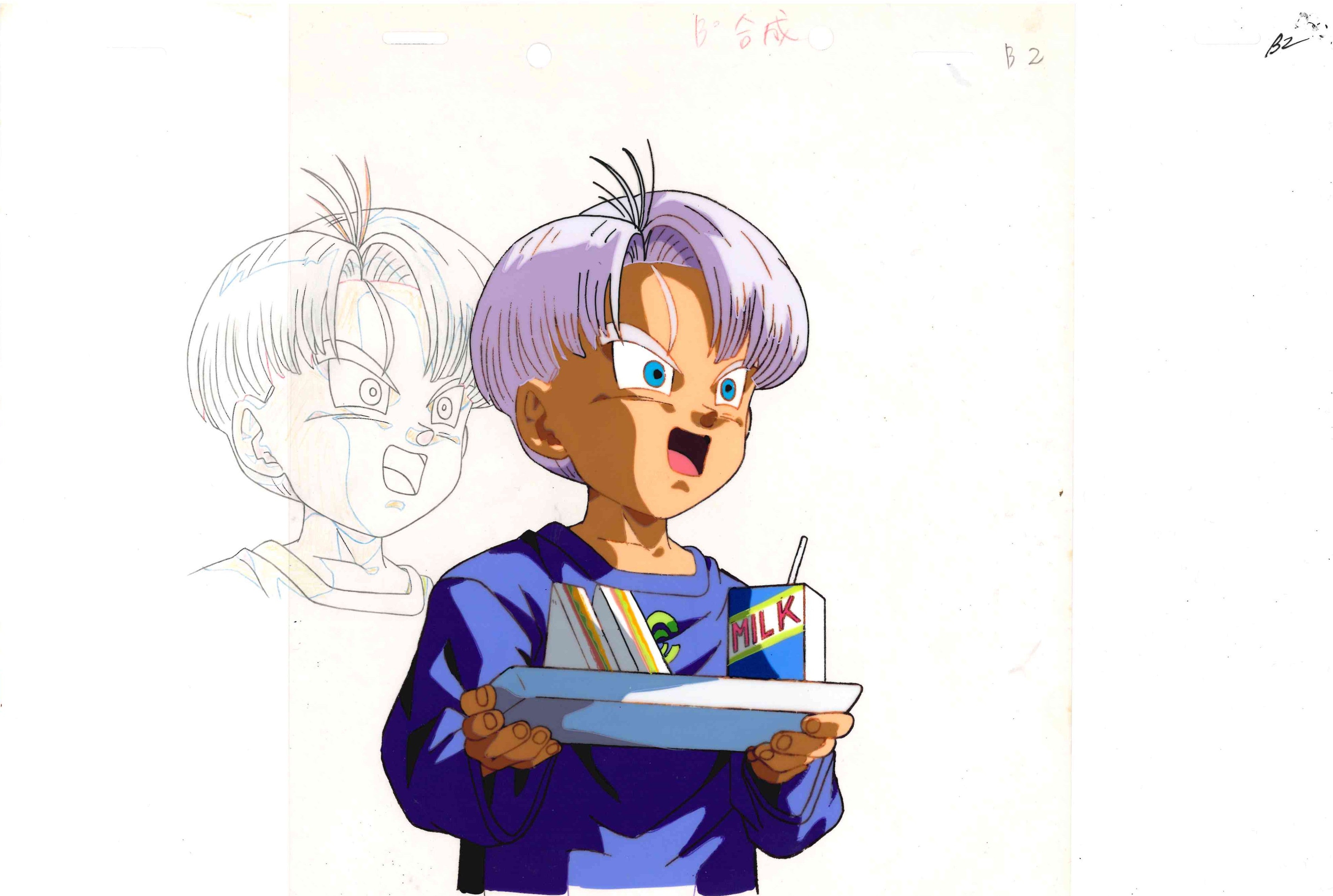 Dragon Ball Z Original Cel and Drawing (Trunks)