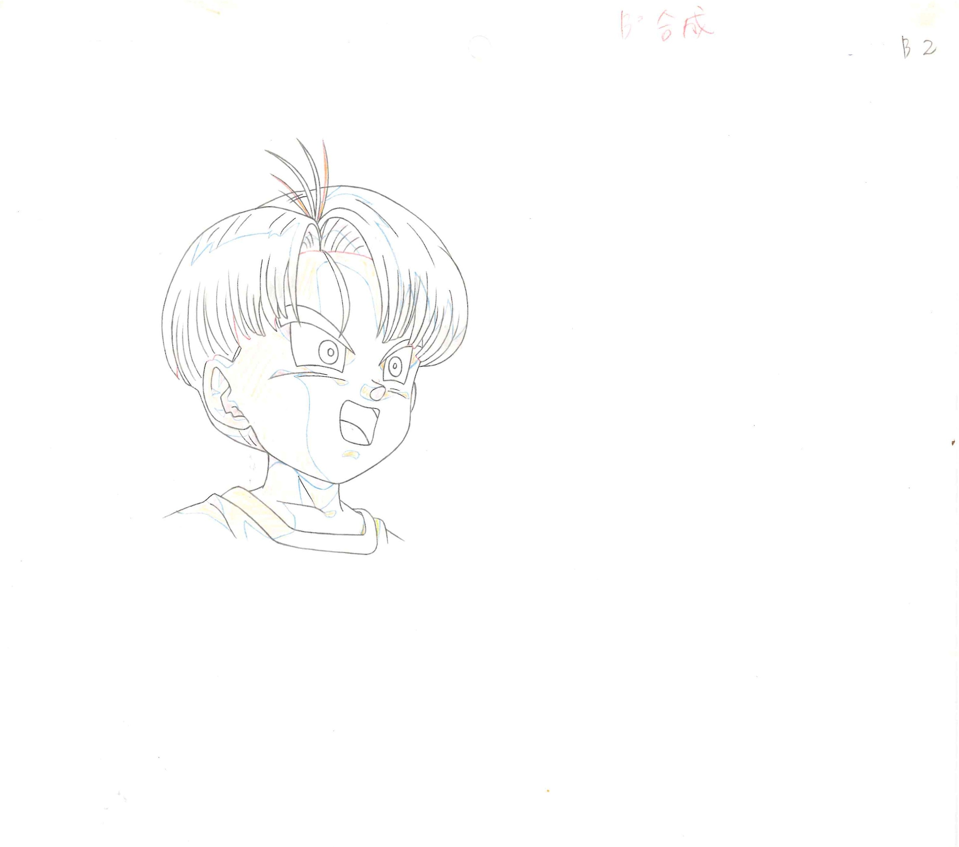 Dragon Ball Z Original Cel and Drawing (Trunks)