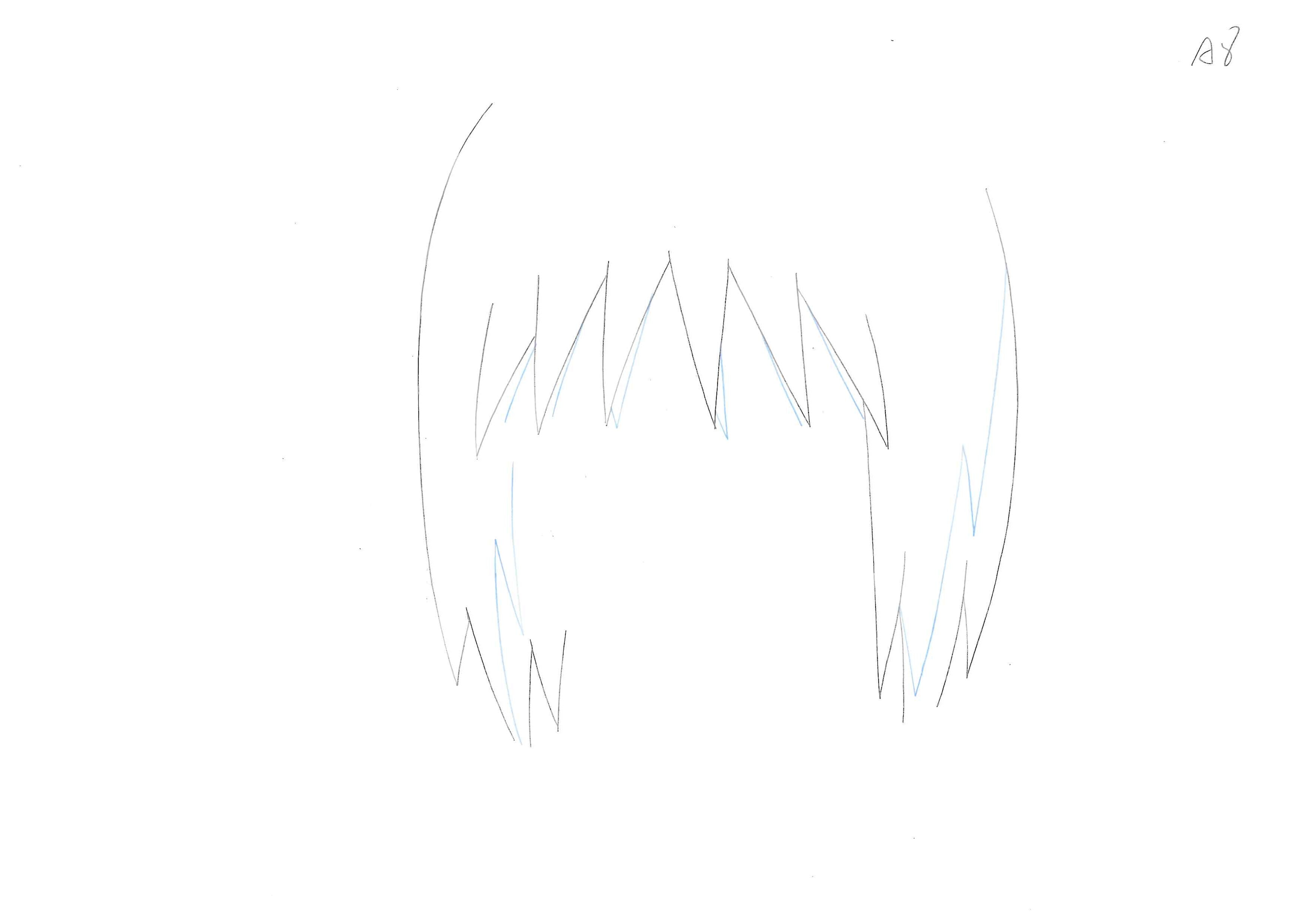 Naruto Original Drawing (Uchiha Sasuke) 2-page set