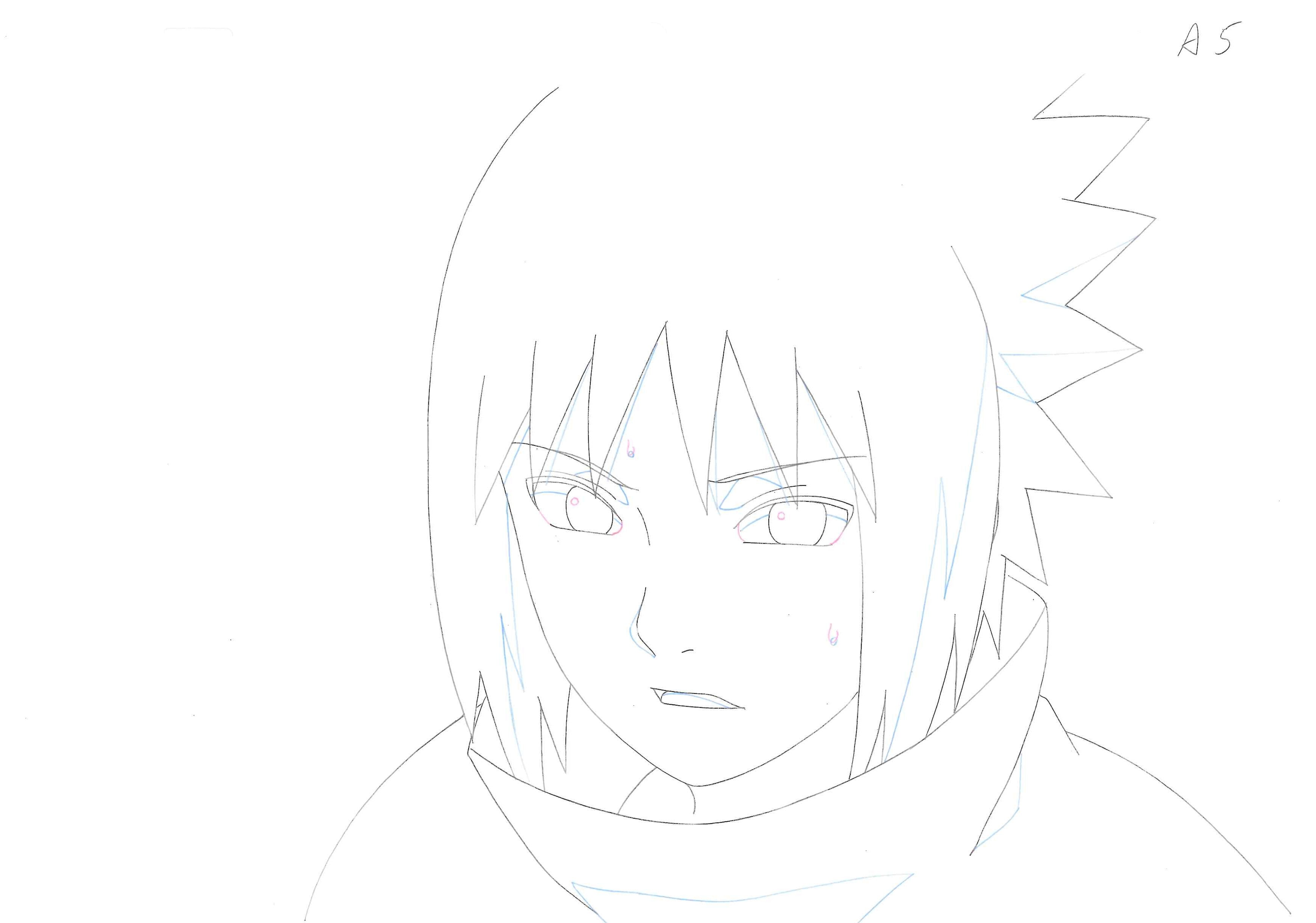 Naruto Original Drawing (Uchiha Sasuke) 2-page set