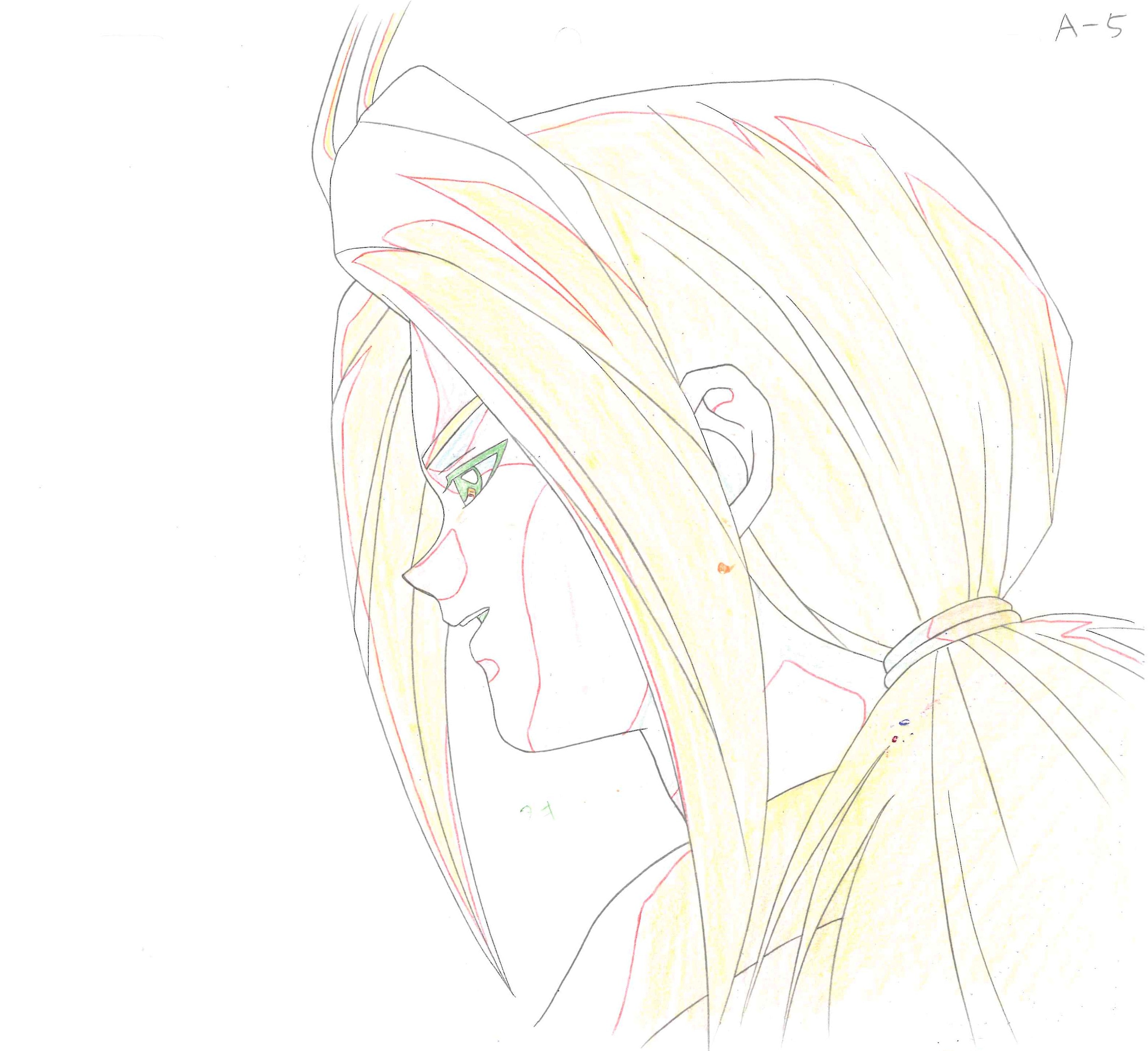 YuYu Hakusho Original Cel and Drawing (Shishiwakamaru)
