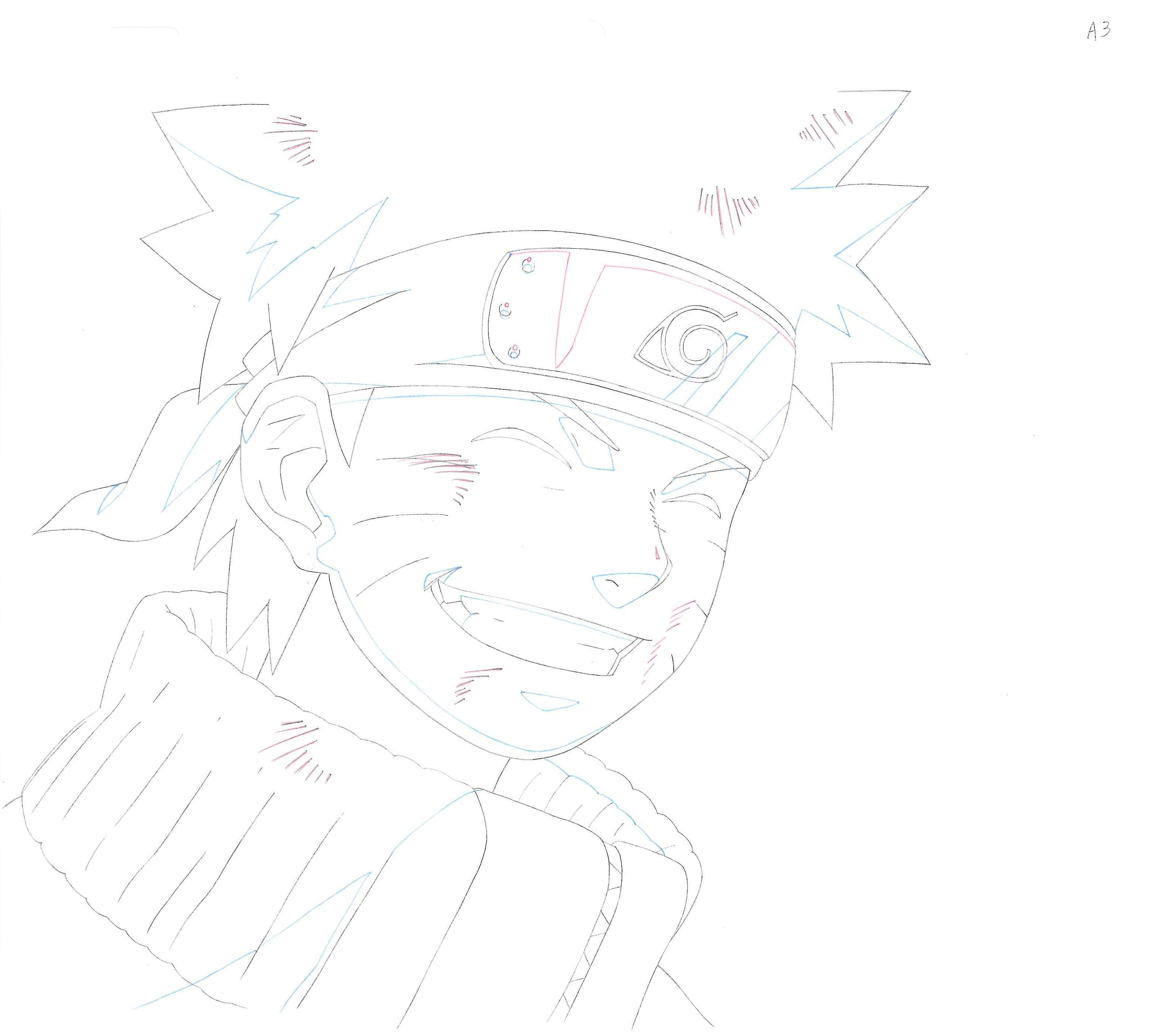 Naruto Original Drawing (Naruto Uzumaki) 2-page set