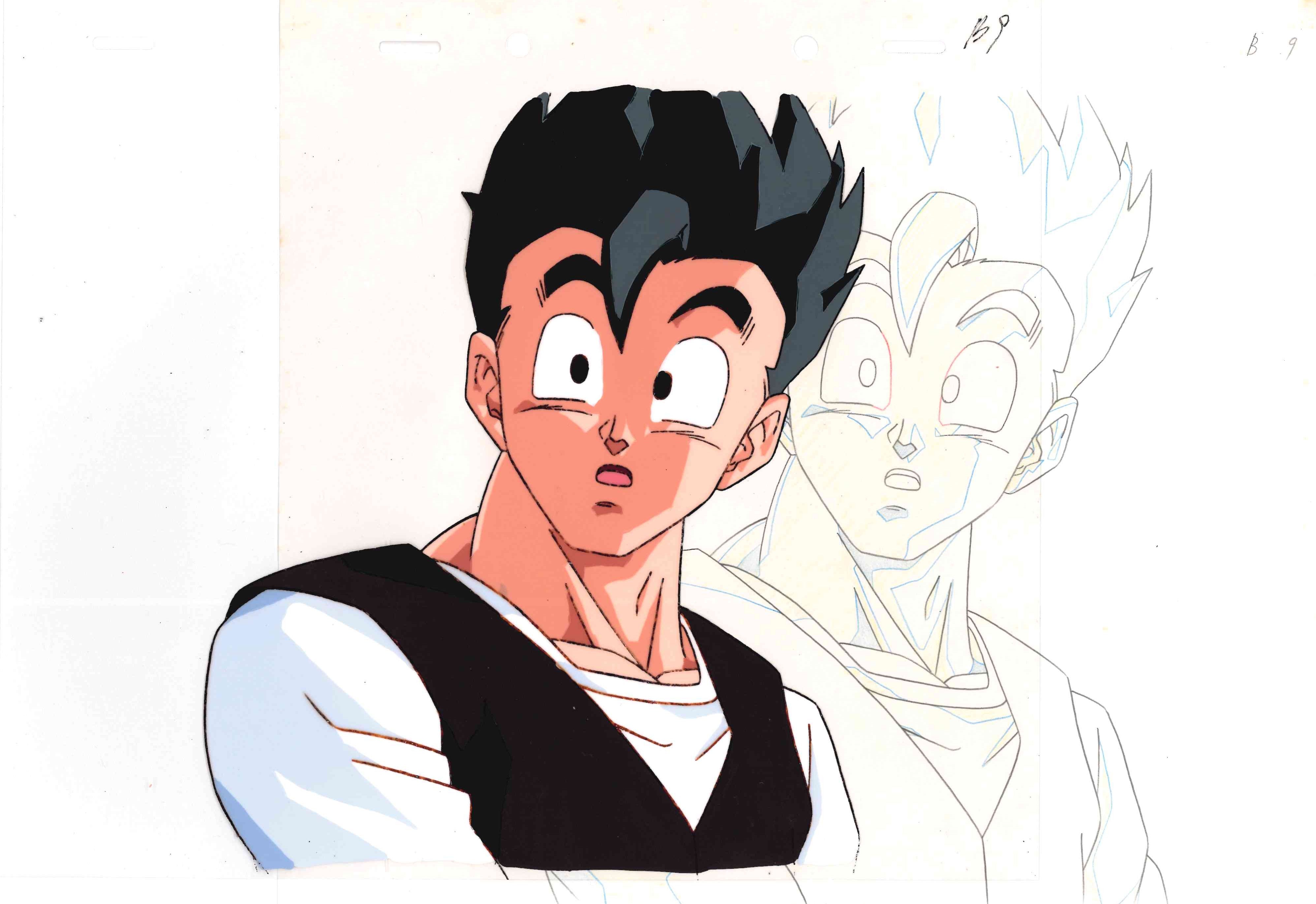 Dragon Ball Z Original Cel and Drawing (Son Gohan)