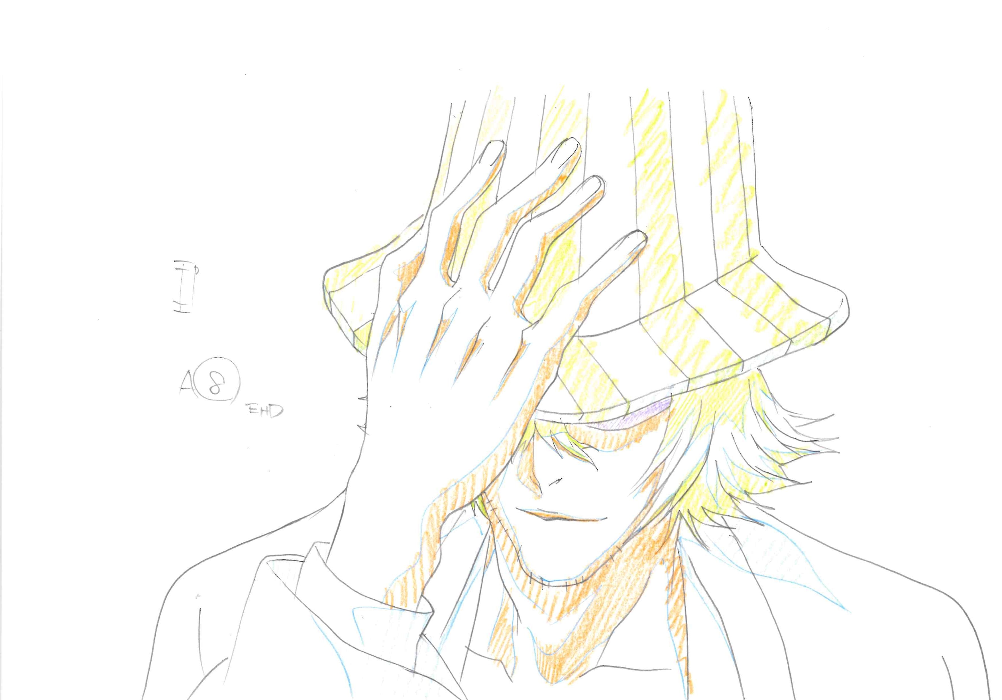Bleach Original Drawing (Kisuke Urahara) 4-page Set