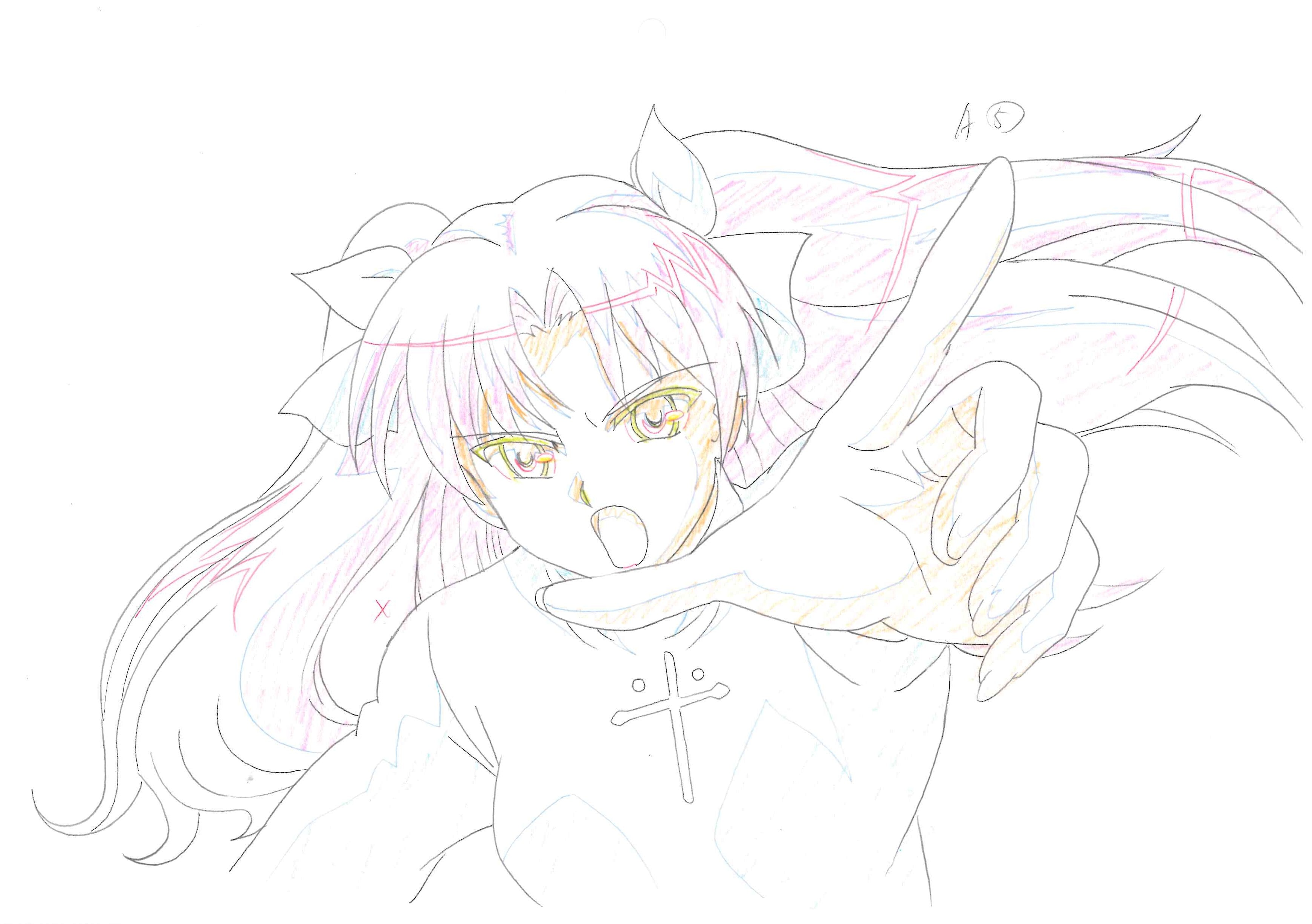 Fate/stay night 2006 Original Drawing 2-Page Set (Rin Tohsaka)