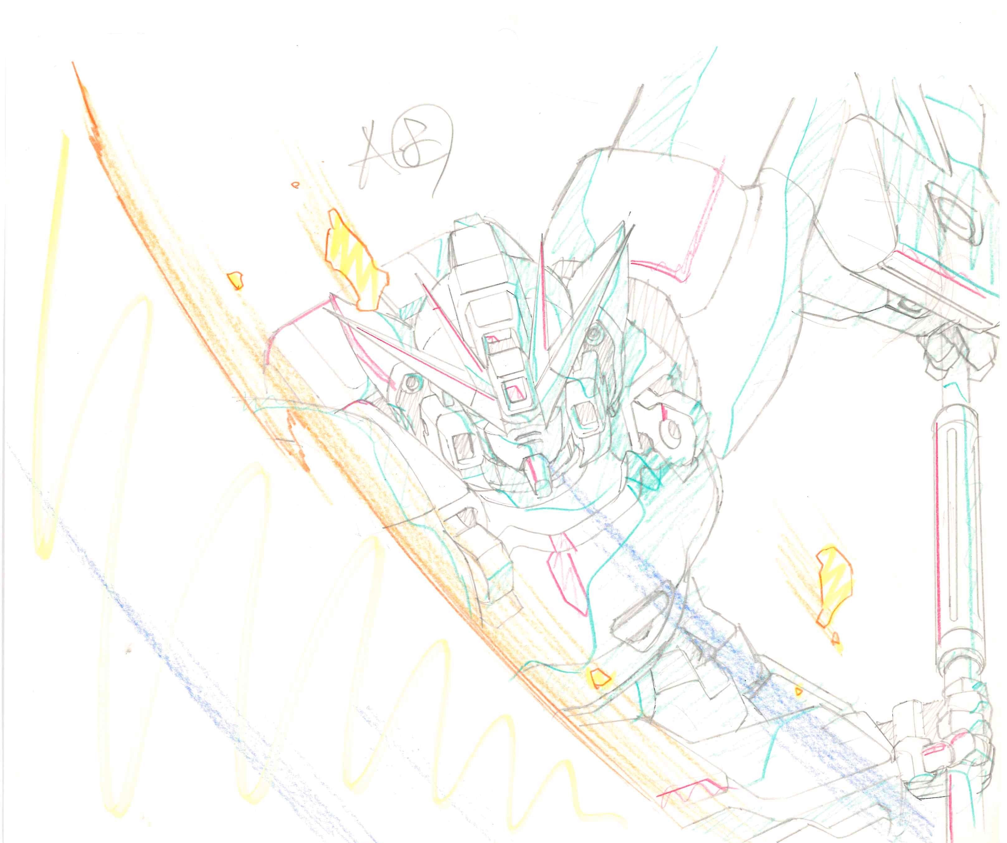 Gundam Wing: Endless Waltz Original Drawing (Altron Gundam EW) 2-page set