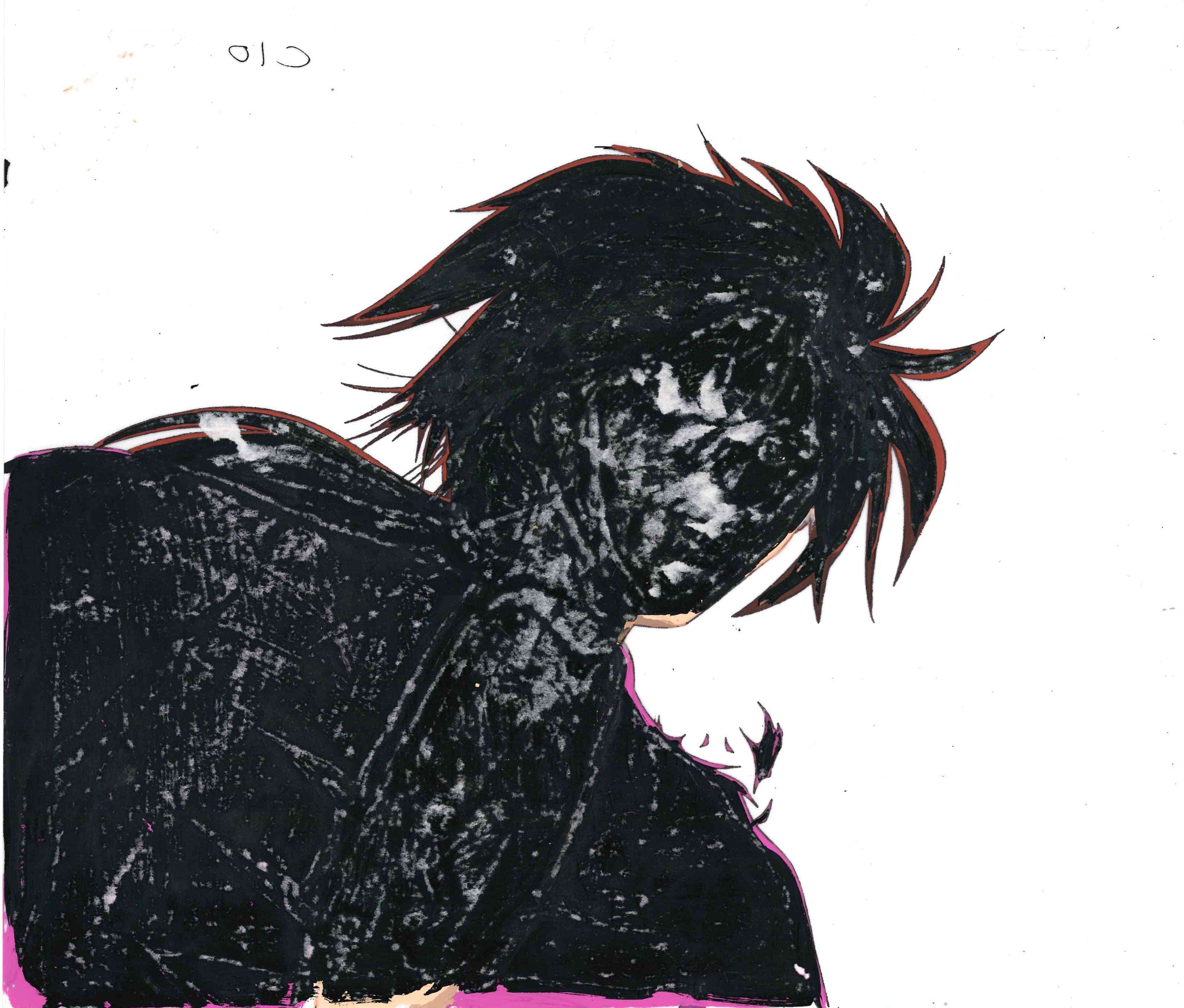 Rurouni Kenshin Original Cel and Drawing (Kenshin Himura)