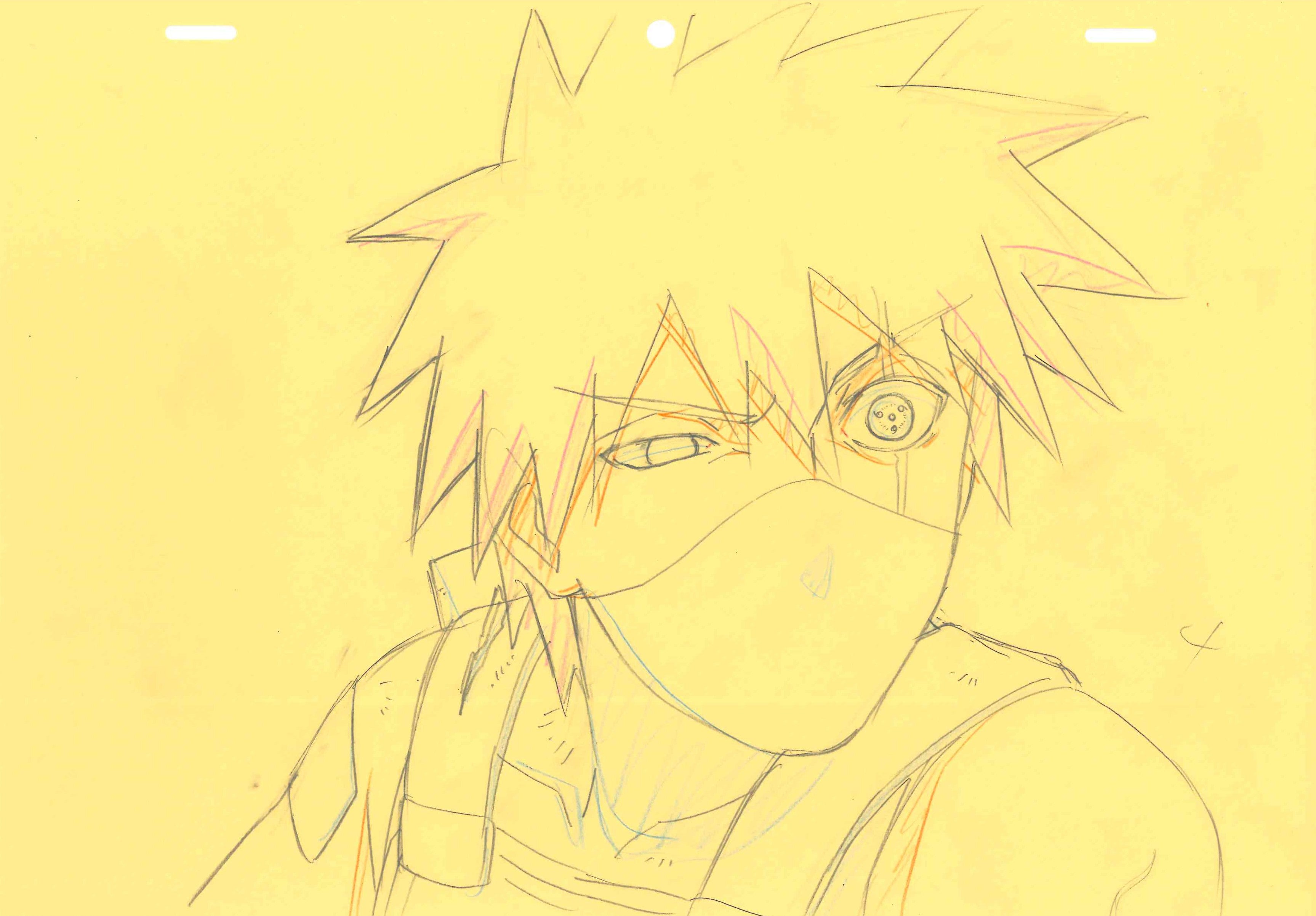 Naruto Shippuden Original Drawing (Kakashi Hatake) 4-page Set