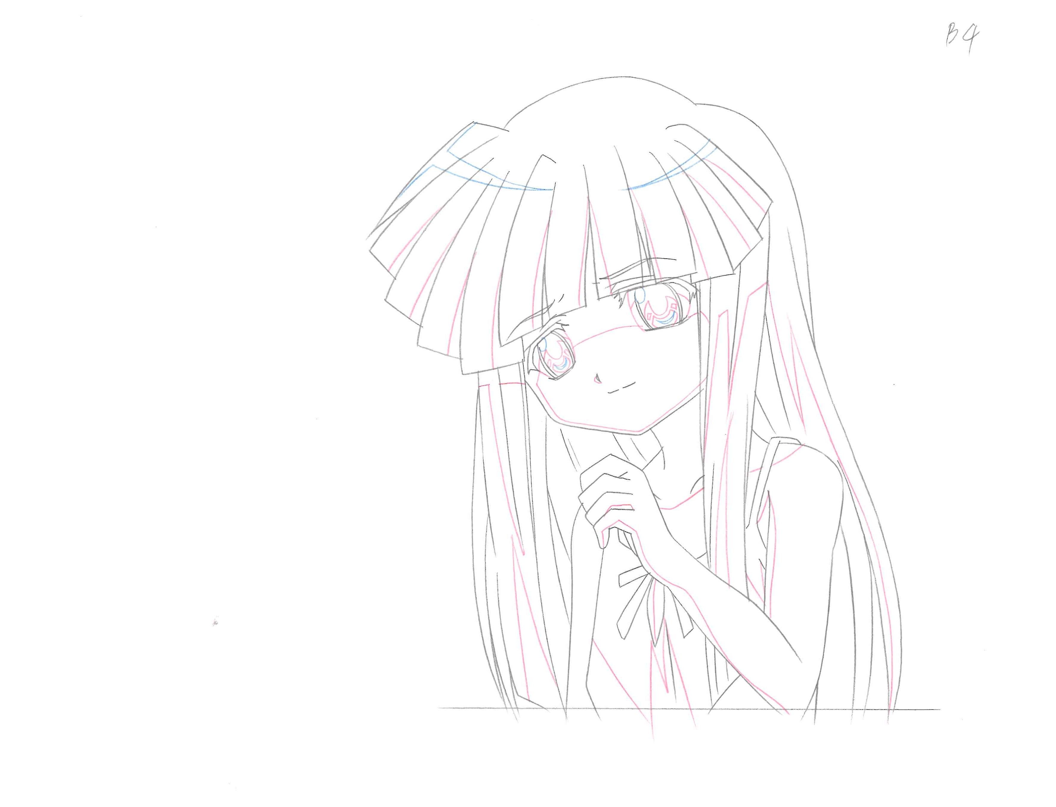 Higurashi When They Cry Original Drawing (Rika Furude) 2-page Set