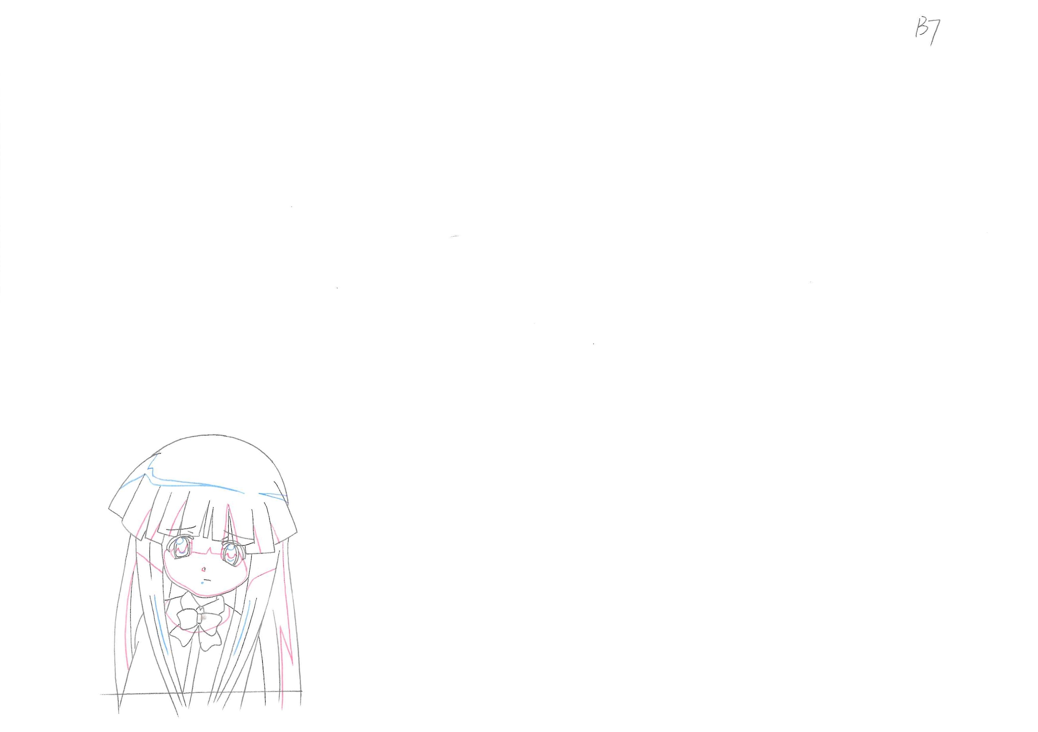 Higurashi When They Cry Original Drawing (Rika Furude) 4-page Set